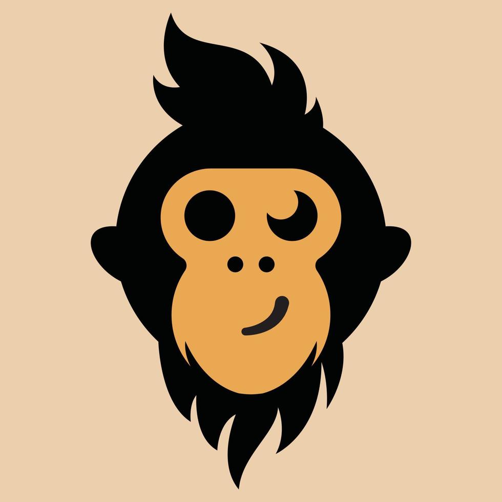 Monkey vector logo design.