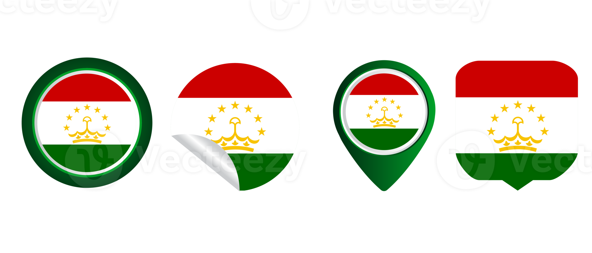 Tajikistan flag flat icon symbol illustration png