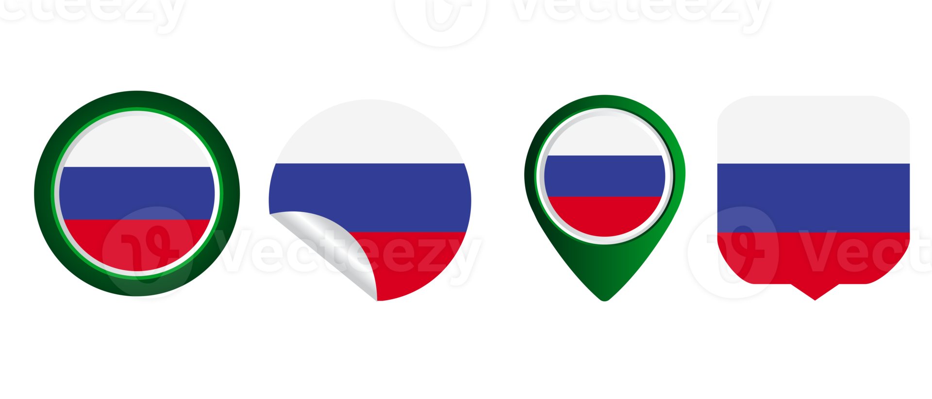 ilustración de símbolo de icono plano de bandera de rusia png