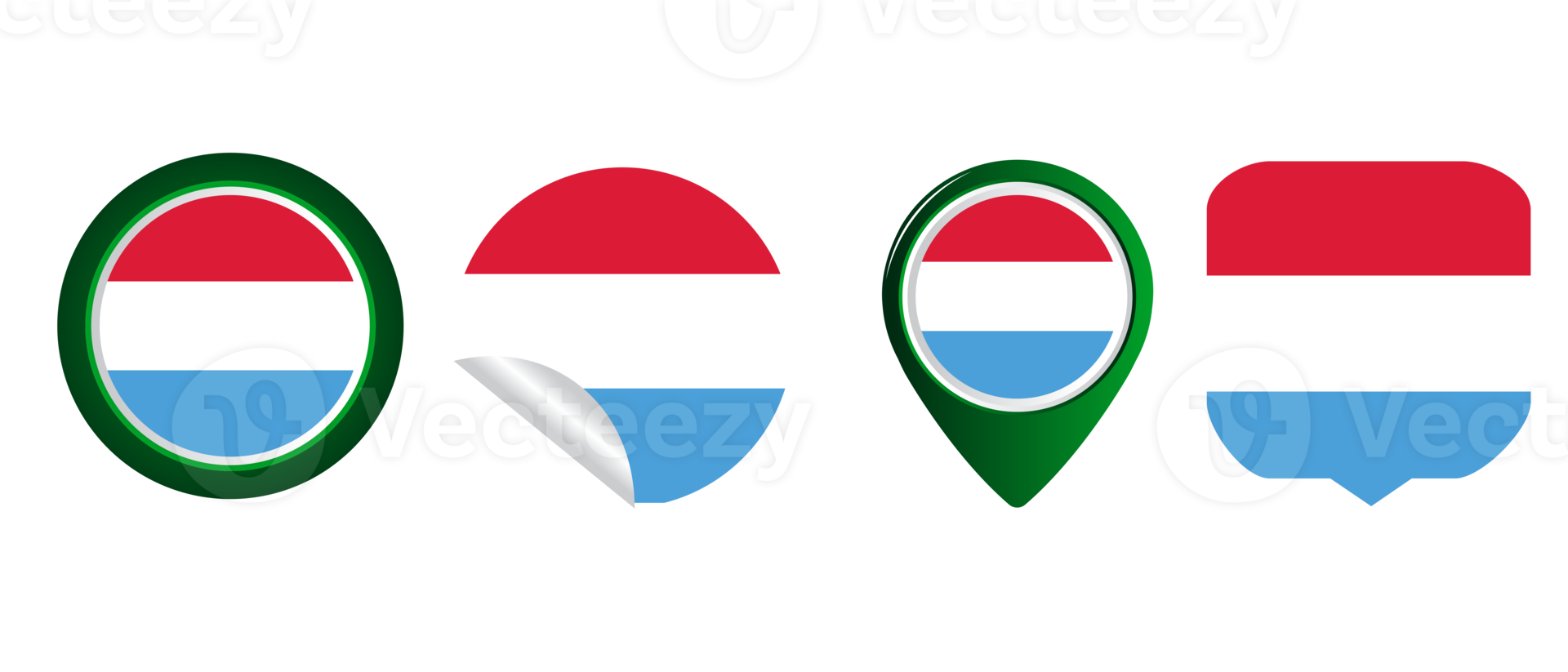 ilustración de símbolo de icono plano de bandera de luxemburgo png
