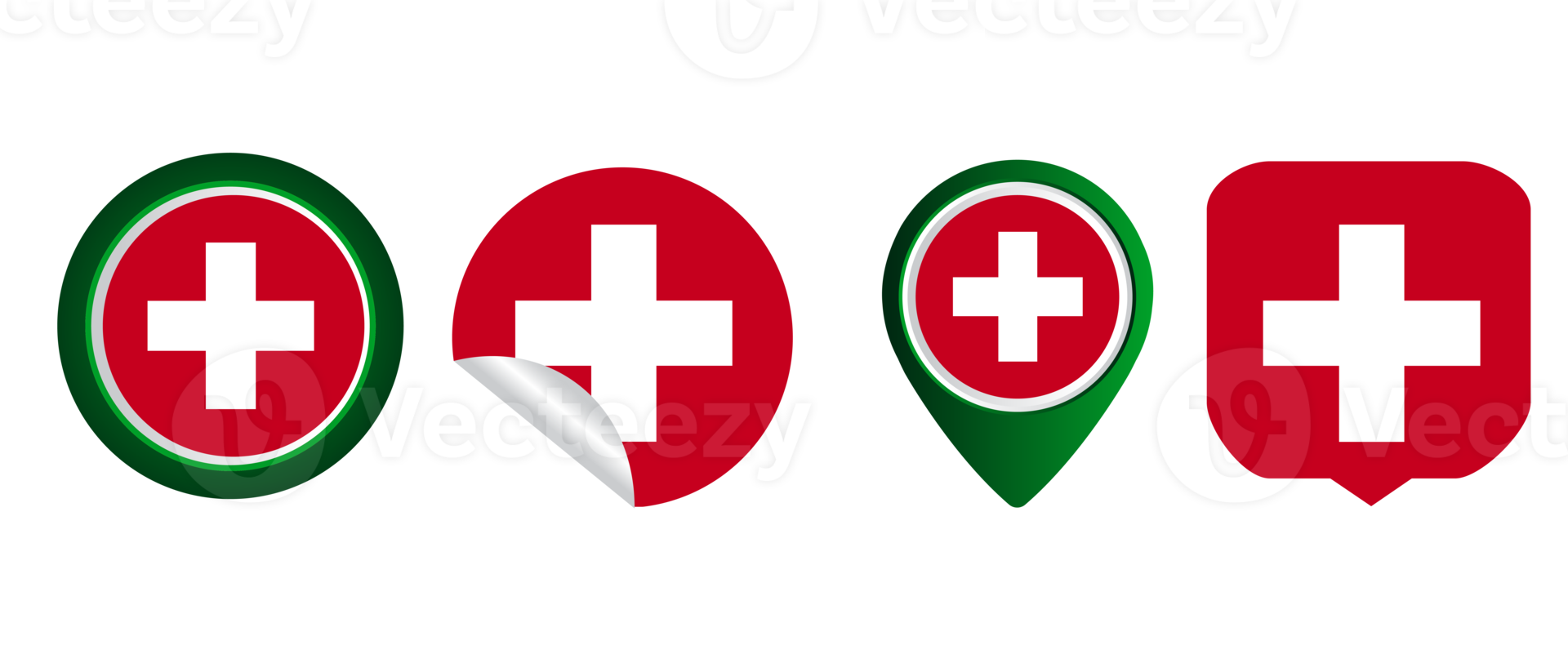 Switzerland flag flat icon symbol illustration 12892391 PNG