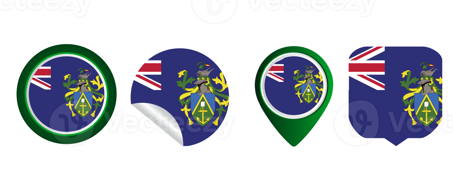 pitcairn eilanden vlag vlak icoon symbool illustratie png