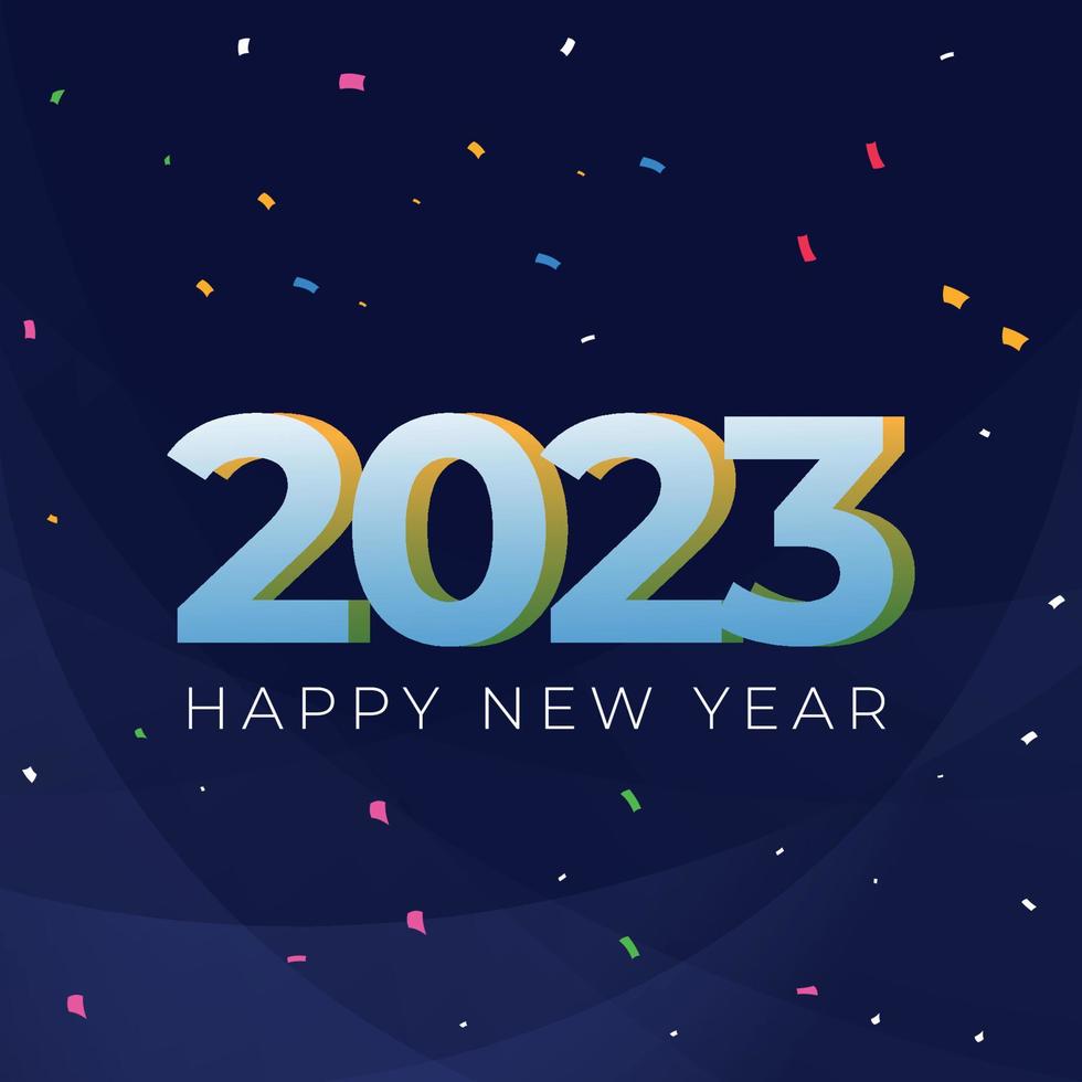 Happy new year 2023 vector