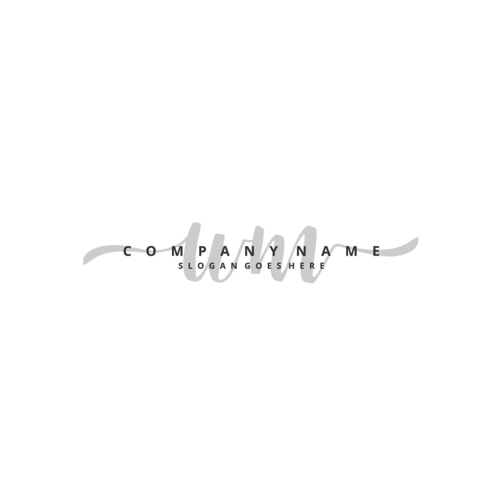 WM Initial handwriting and signature logo design with circle. Beautiful design handwritten logo for fashion, team, wedding, luxury logo. vector