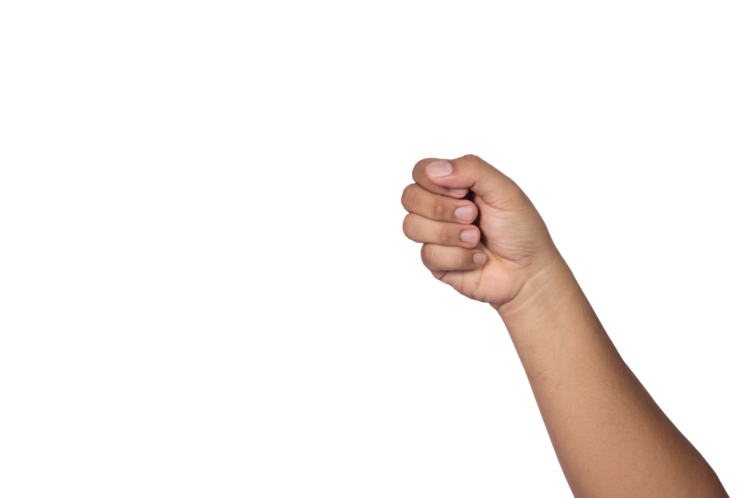 hand holding something like a stick isolated on a white background png