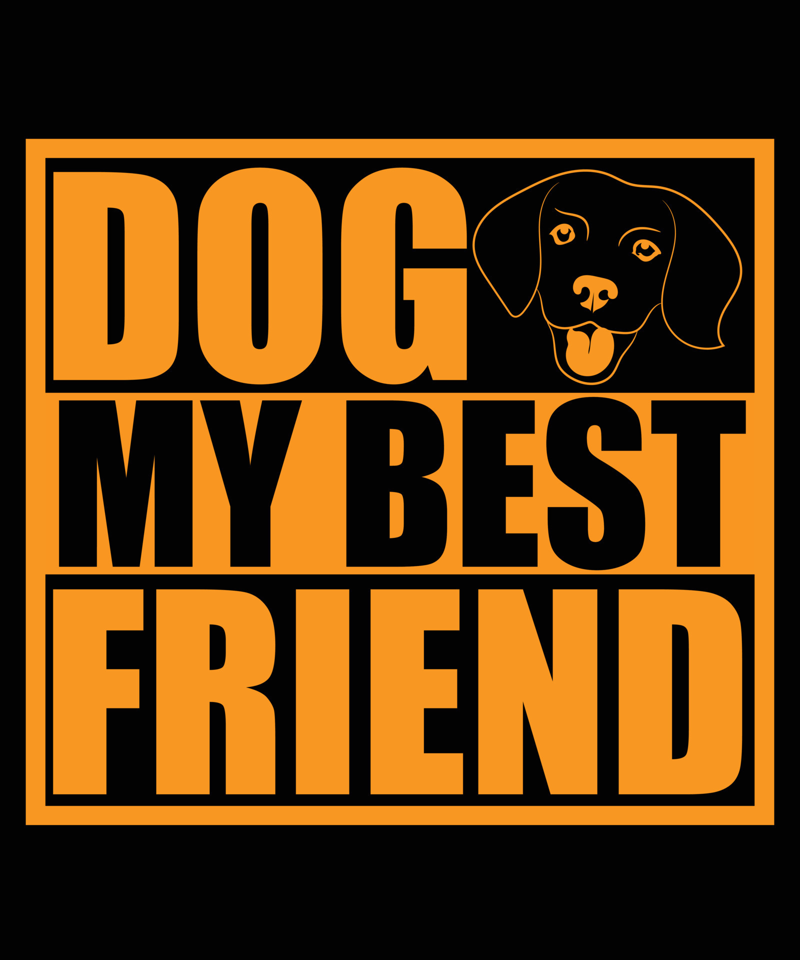 Dog My Best Friend Vector T-Shirt Design Template 12892802 Vector Art
