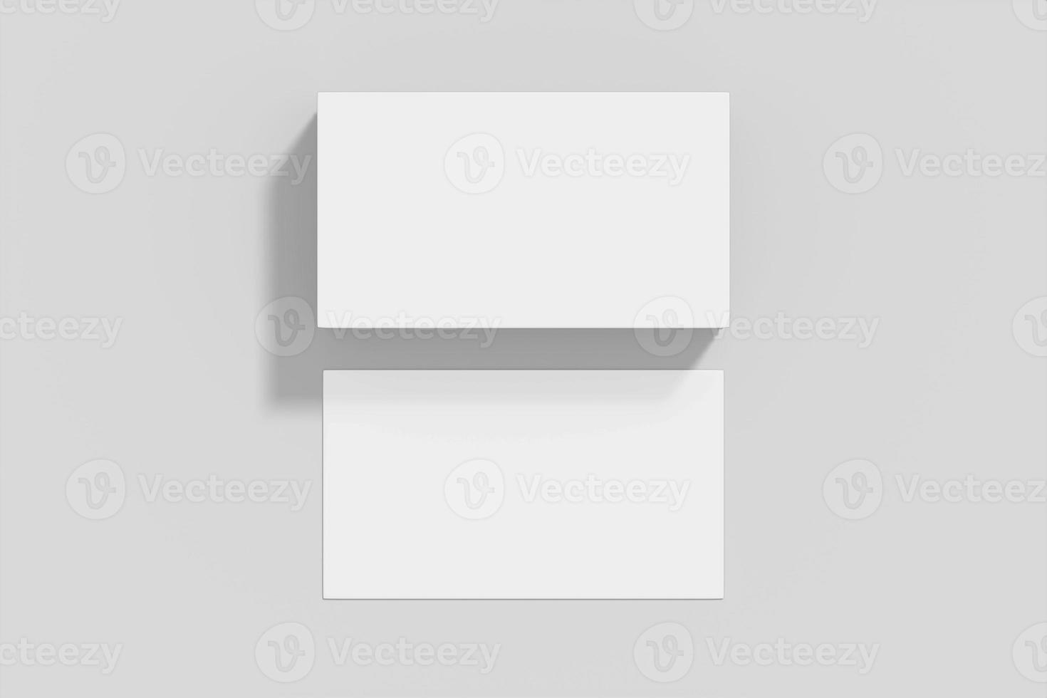 Realistic blank business card illustration for mockup. 3D Render. photo