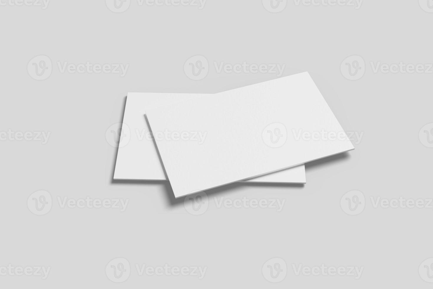 Realistic blank business card illustration for mockup. 3D Render. photo