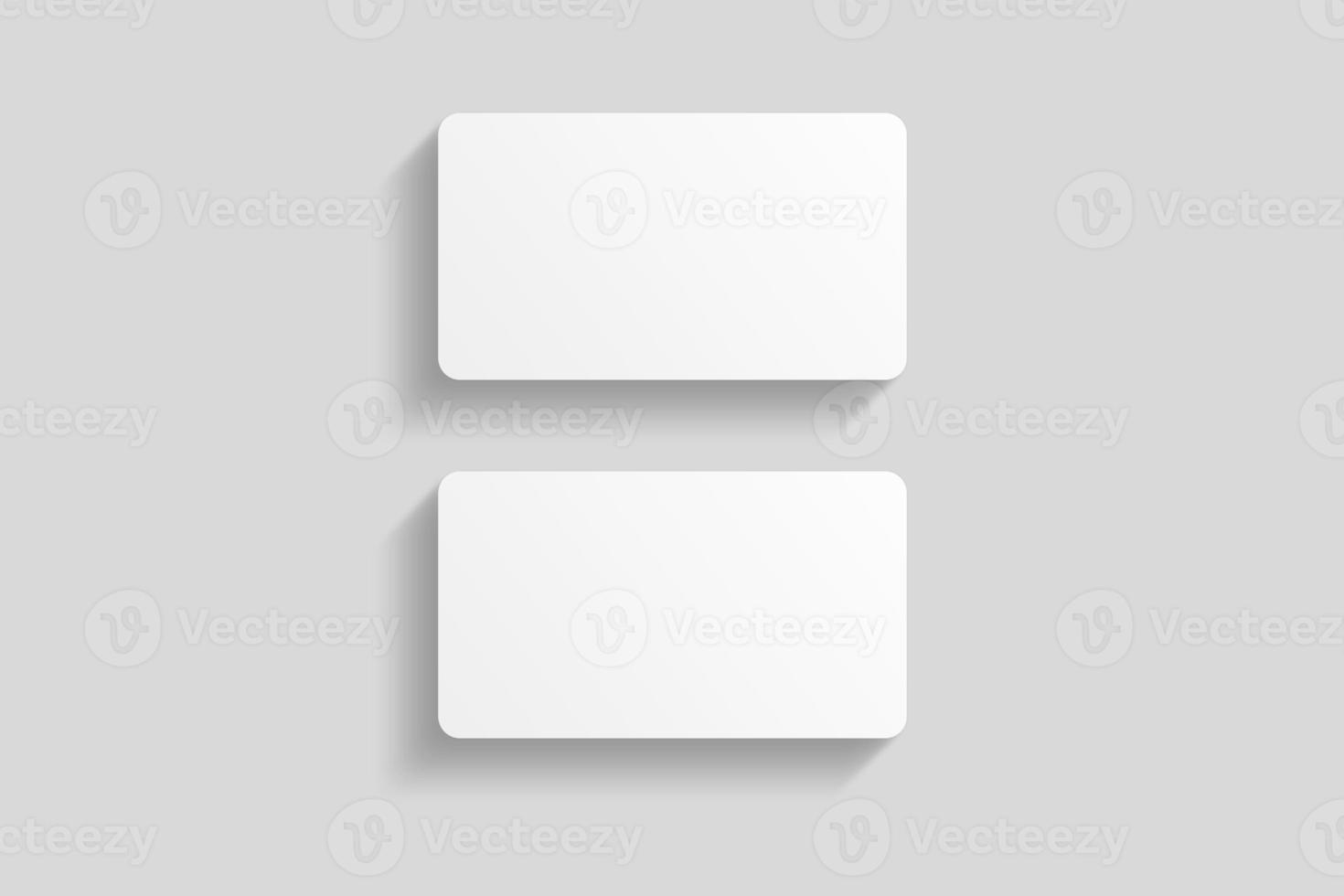 Realistic blank business card illustration for mockup. 3D Render. photo