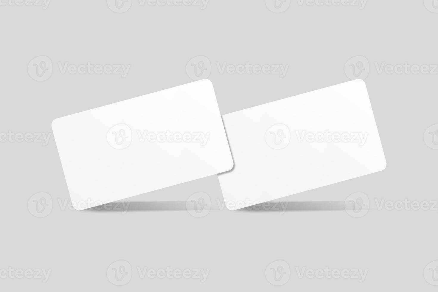 Realistic blank business card illustration for mockup. 3D Render. photo