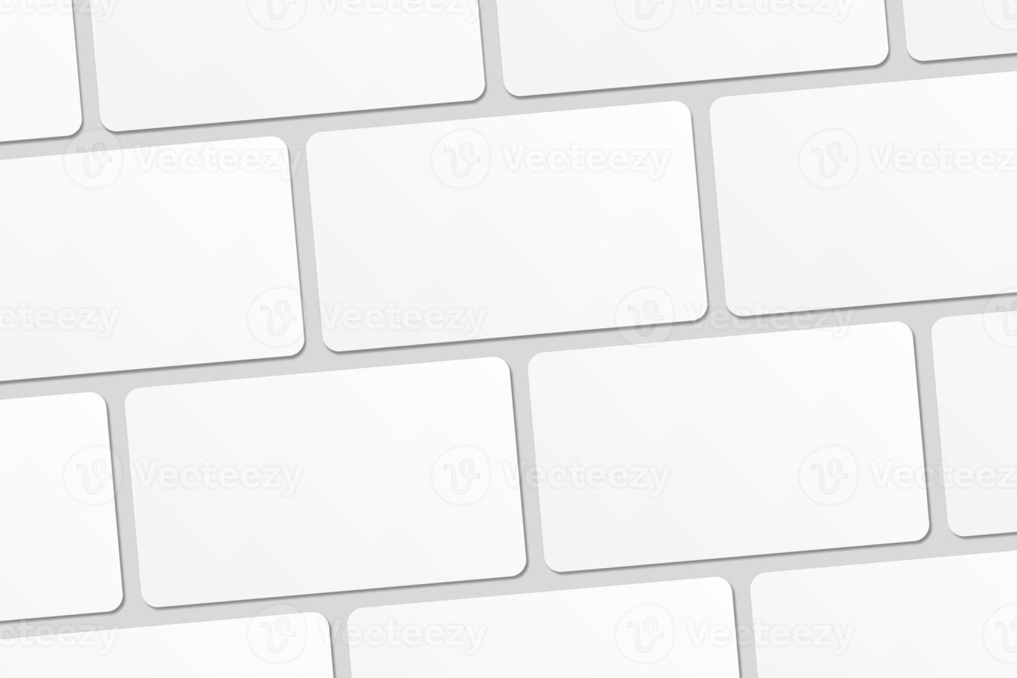 Realistic blank business card illustration for mockup. 3D Render. photo