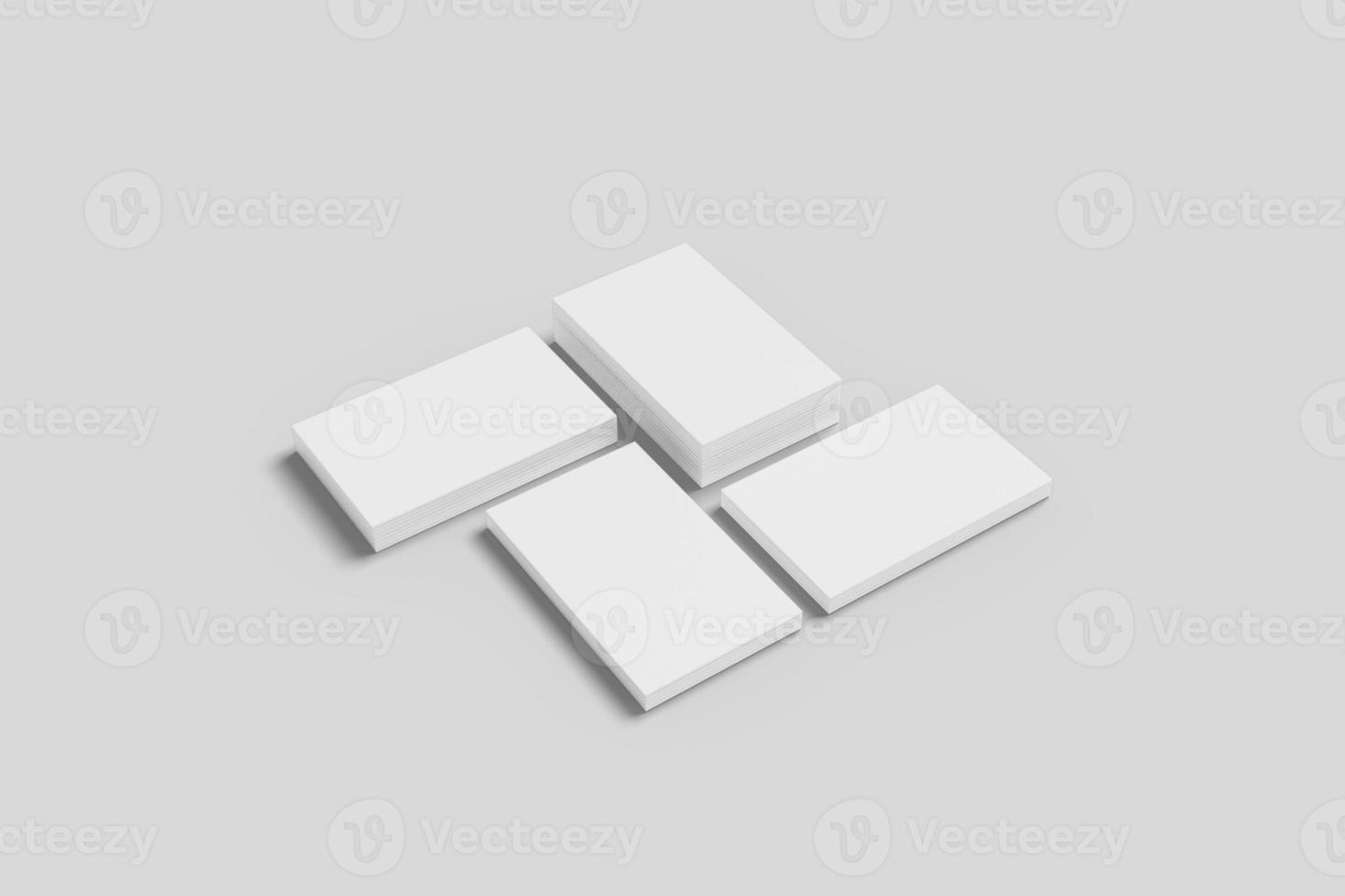 Realistic blank business card illustration for mockup. 3D Render. photo
