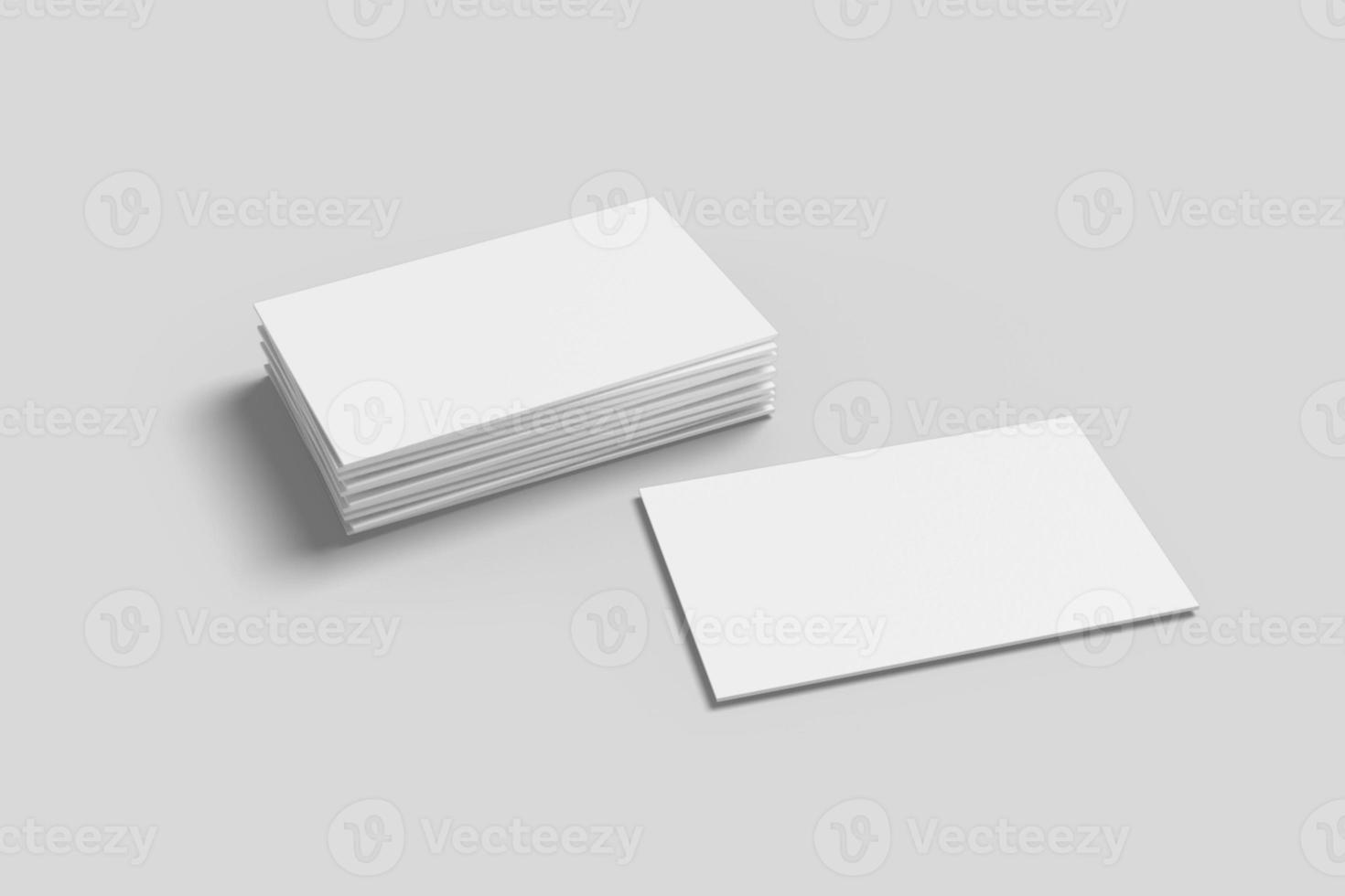 Realistic blank business card illustration for mockup. 3D Render. photo