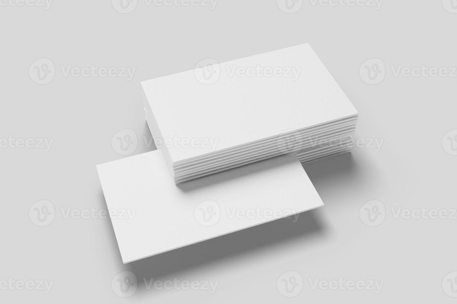 Realistic blank business card illustration for mockup. 3D Render. photo