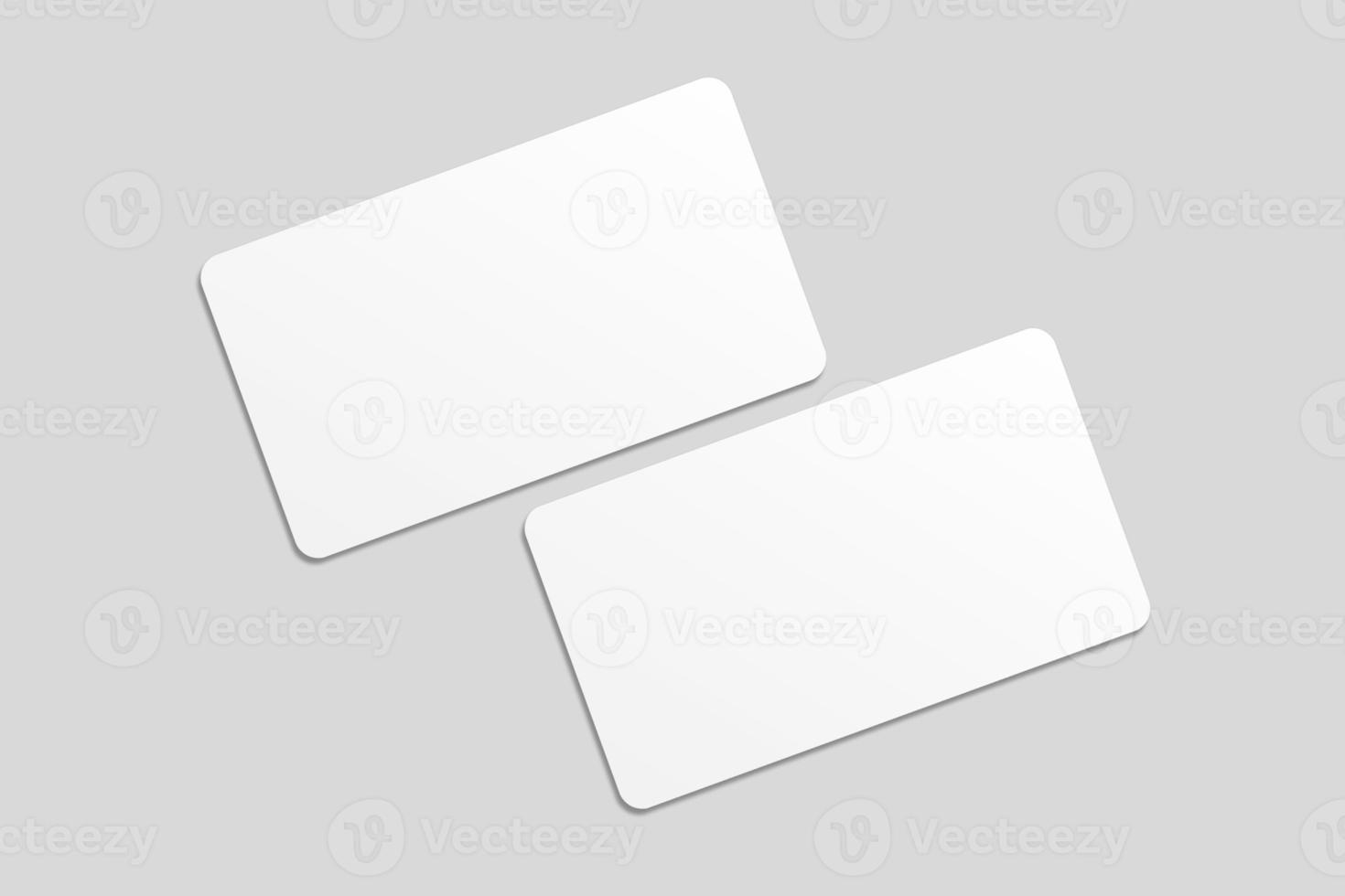 Realistic blank business card illustration for mockup. 3D Render. photo