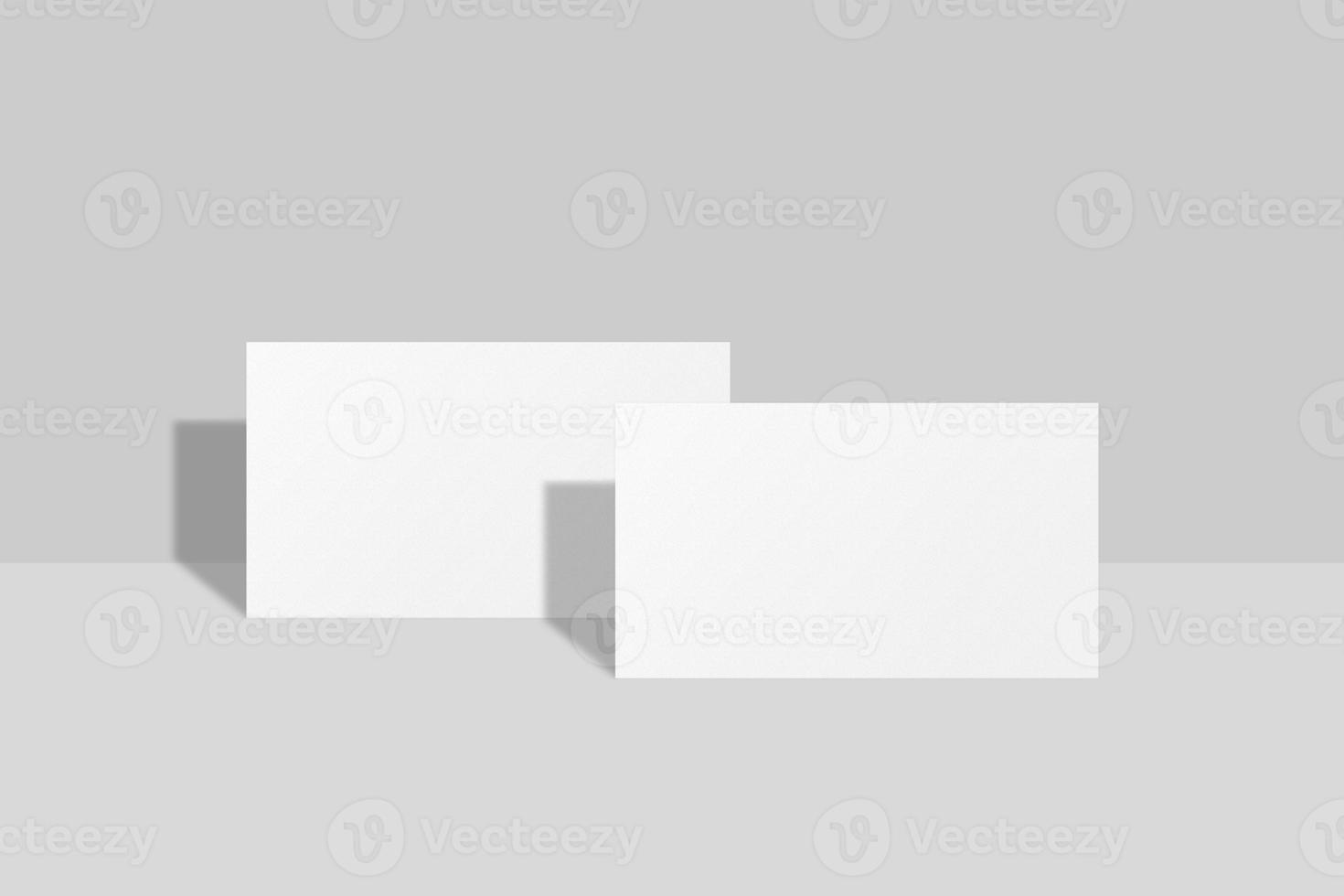 Realistic blank business card illustration for mockup. 3D Render. photo