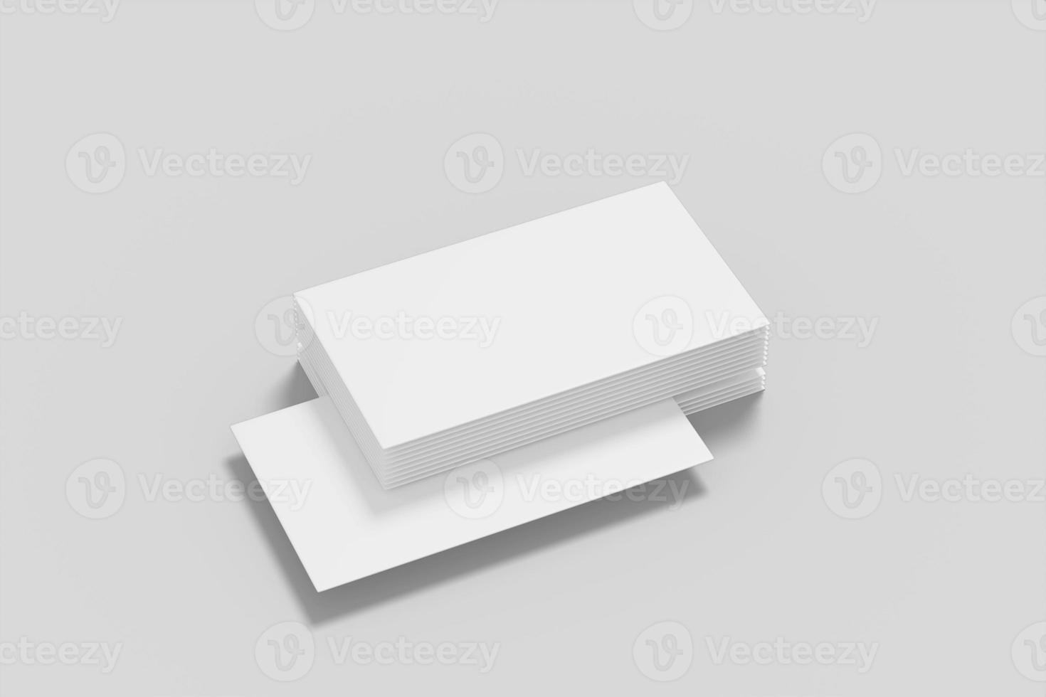Realistic blank business card illustration for mockup. 3D Render. photo