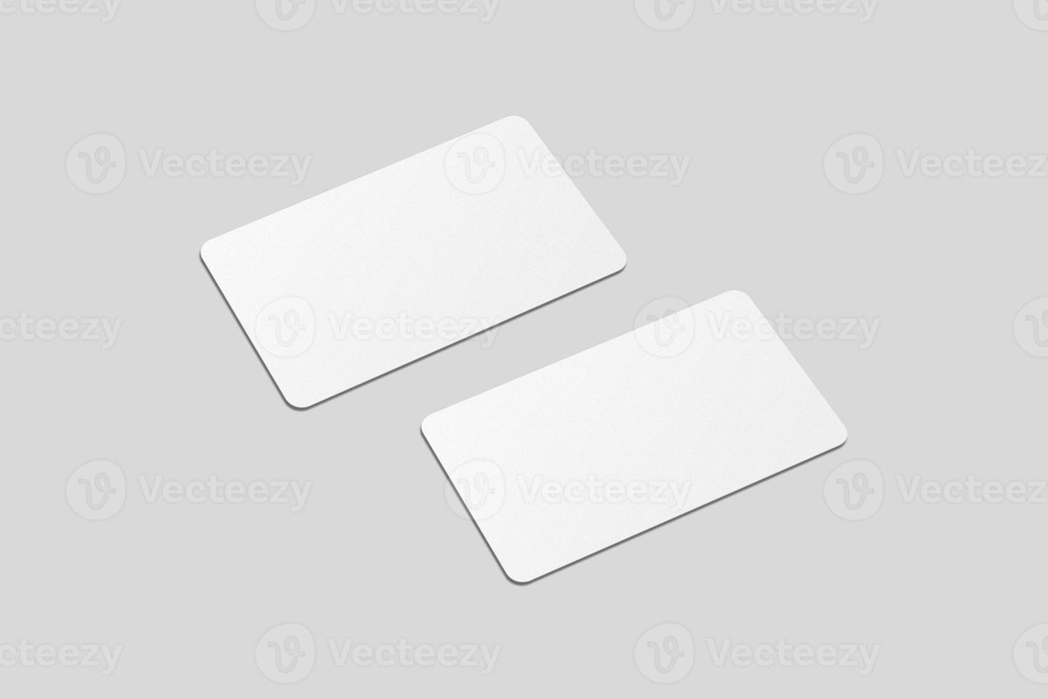 Realistic blank business card illustration for mockup. 3D Render. photo