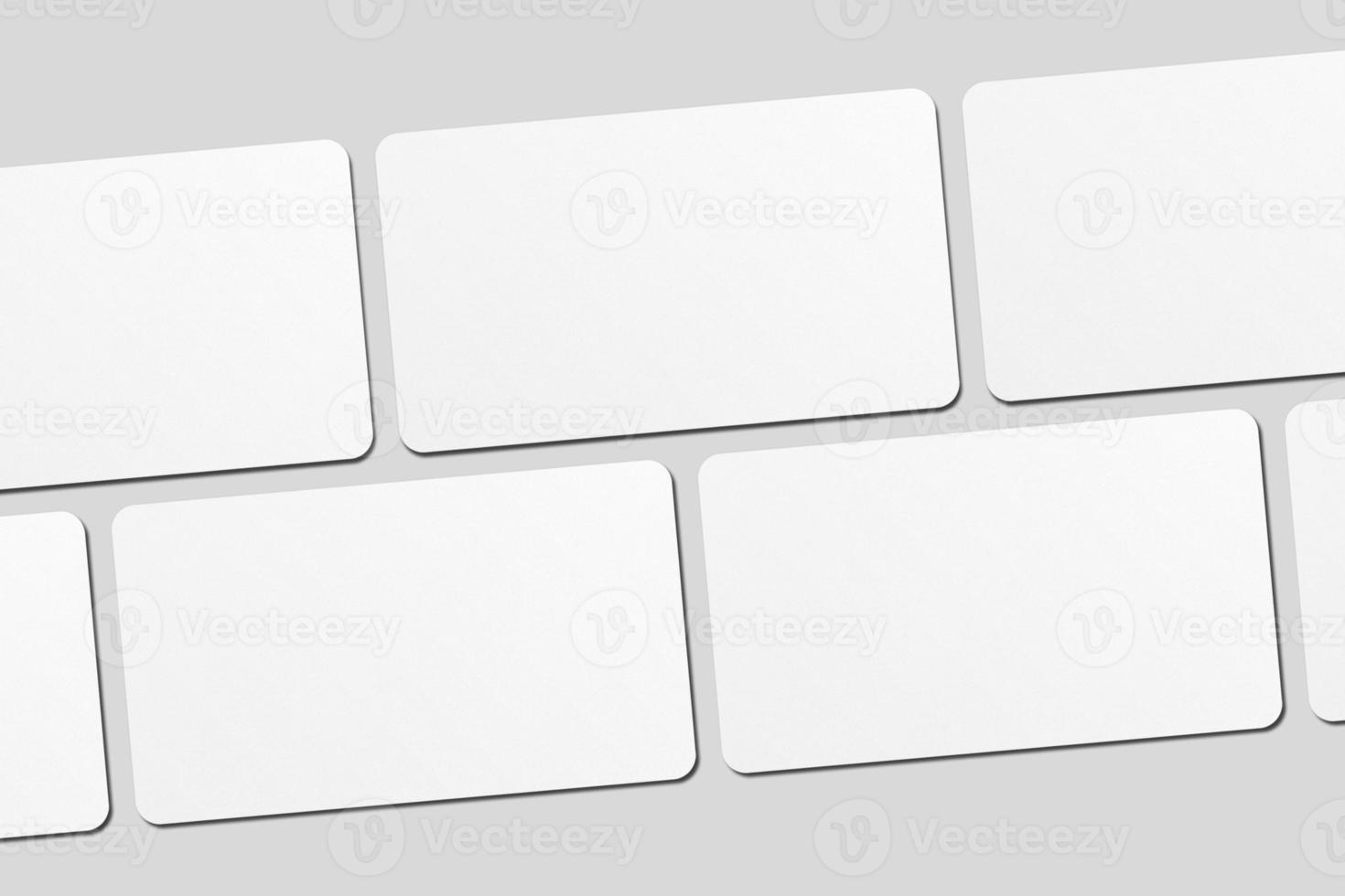 Realistic blank business card illustration for mockup. 3D Render. photo