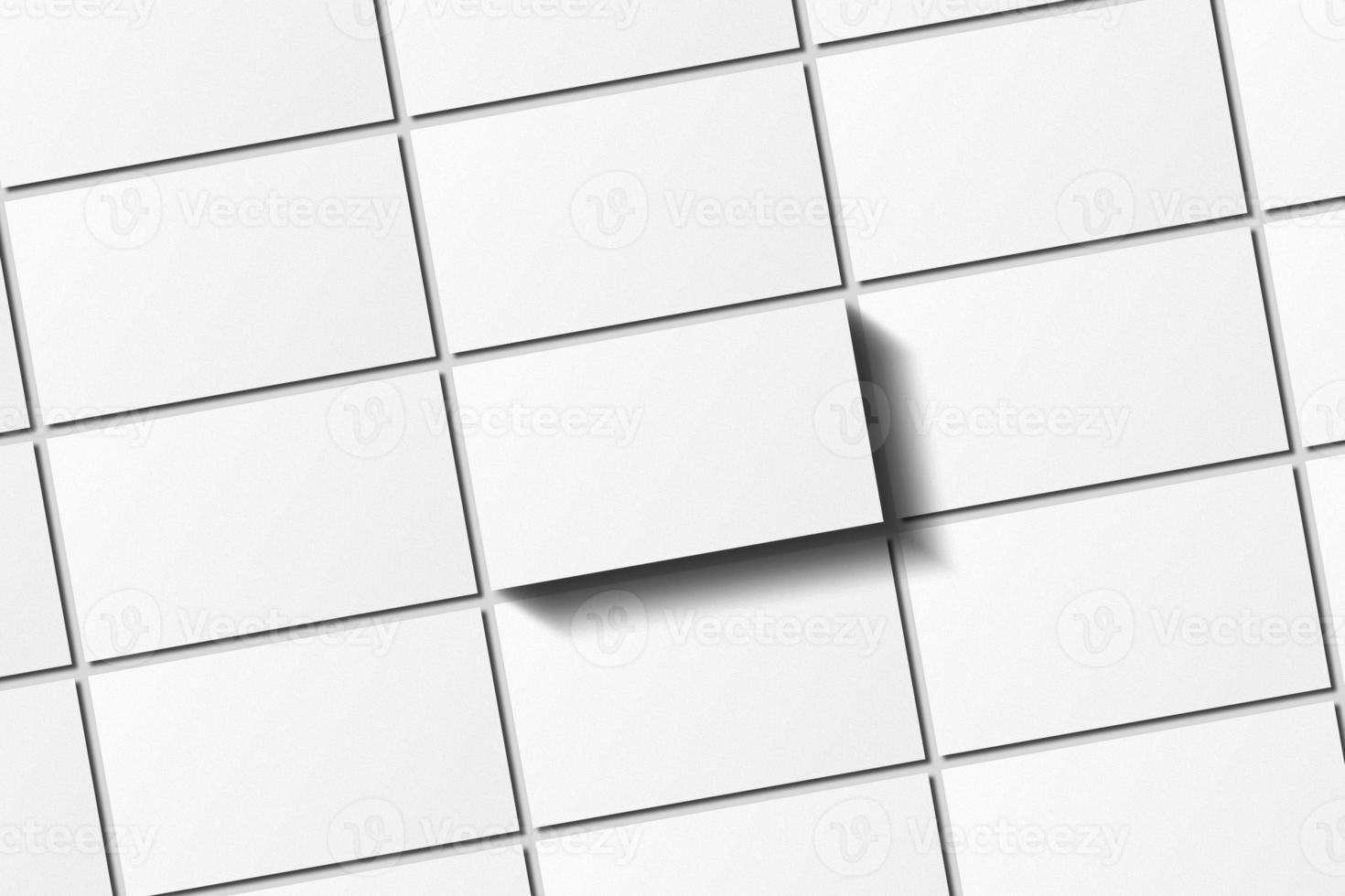 Realistic blank business card illustration for mockup. 3D Render. photo
