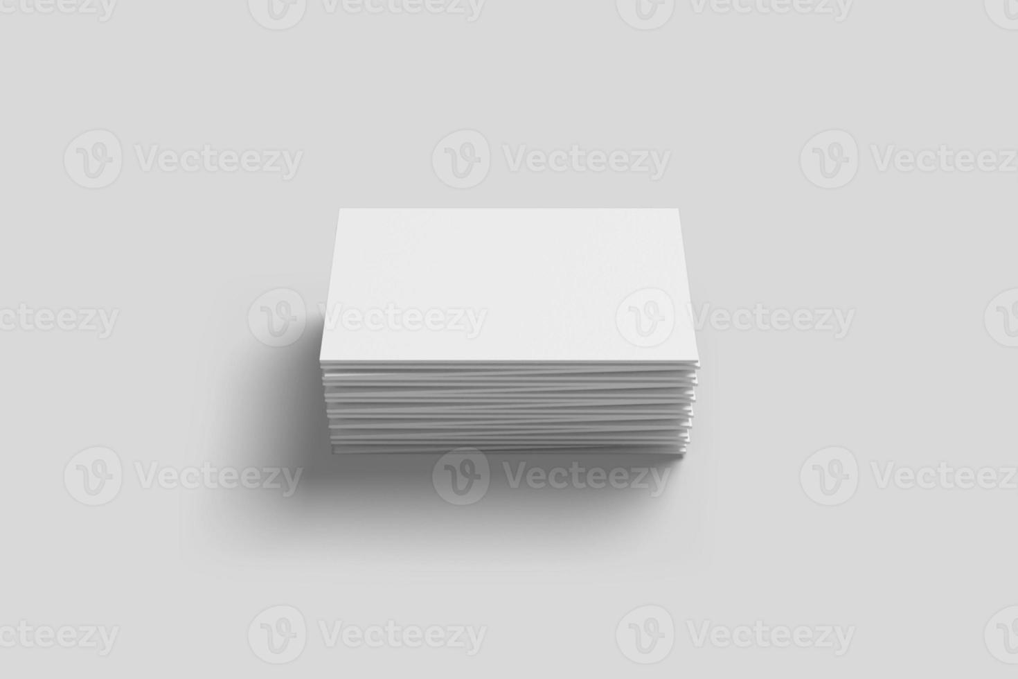 Realistic blank business card illustration for mockup. 3D Render. photo