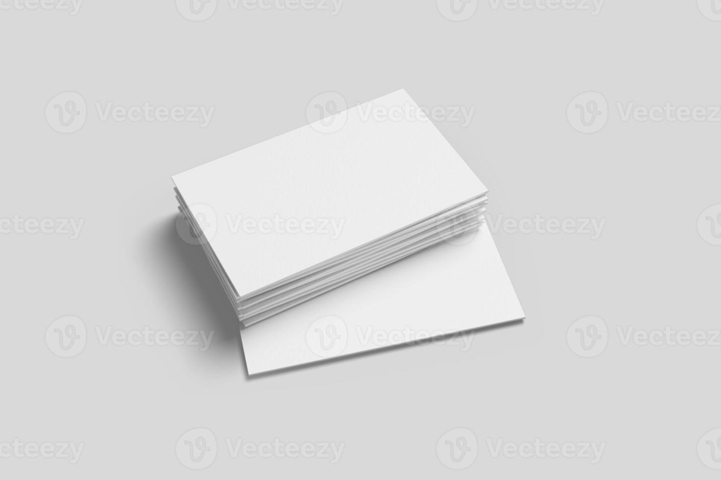 Realistic blank business card illustration for mockup. 3D Render. photo