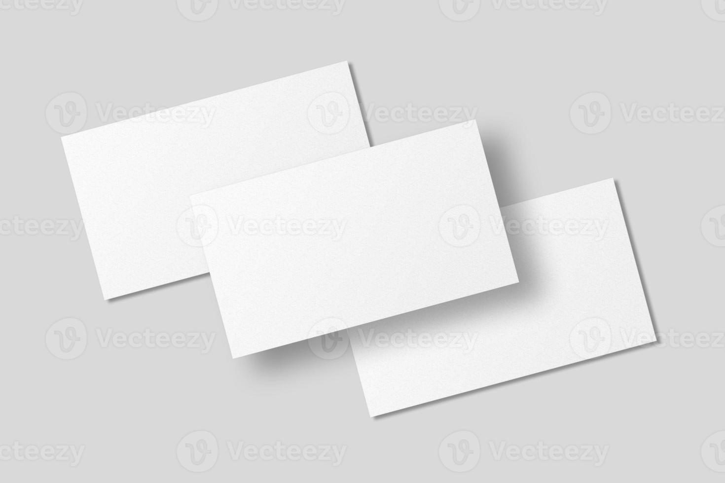 Realistic blank business card illustration for mockup. 3D Render. photo