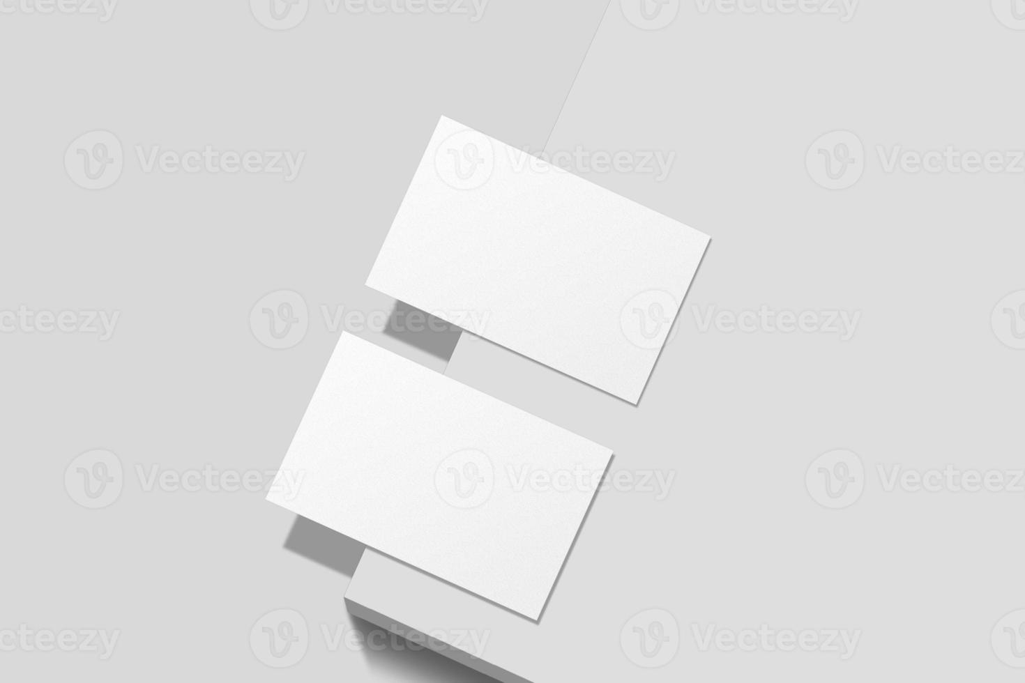 Realistic blank business card illustration for mockup. 3D Render. photo