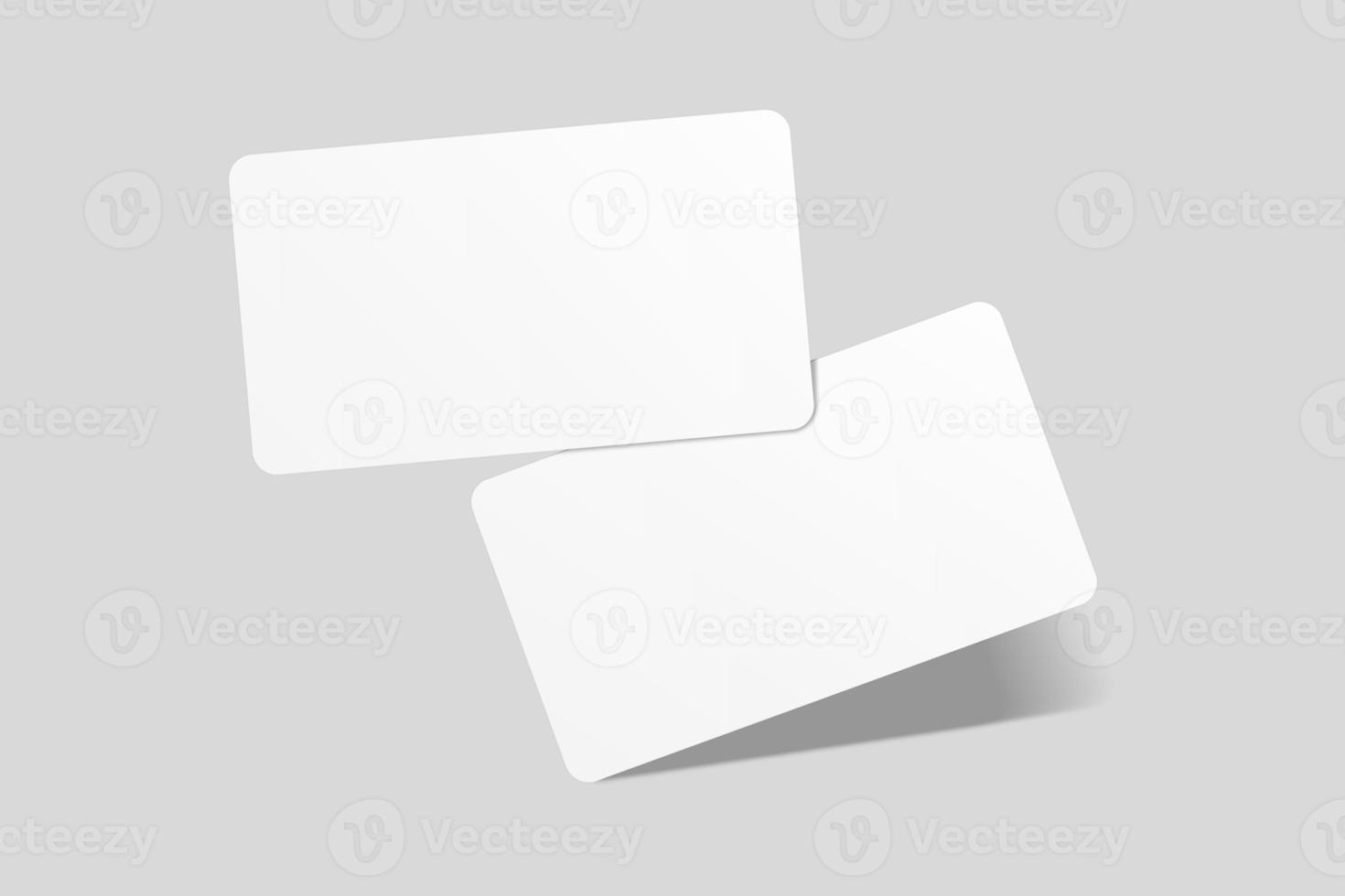 Realistic blank business card illustration for mockup. 3D Render. photo