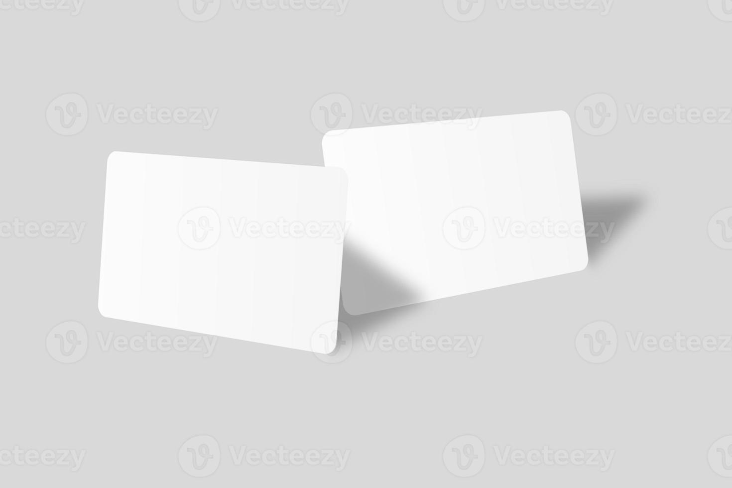 Realistic blank business card illustration for mockup. 3D Render. photo