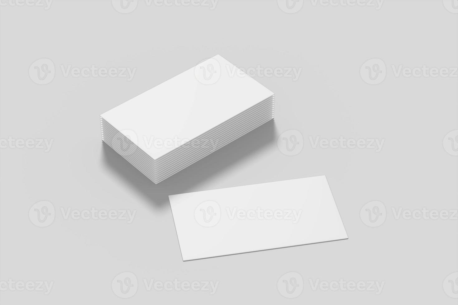 Realistic blank business card illustration for mockup. 3D Render. photo