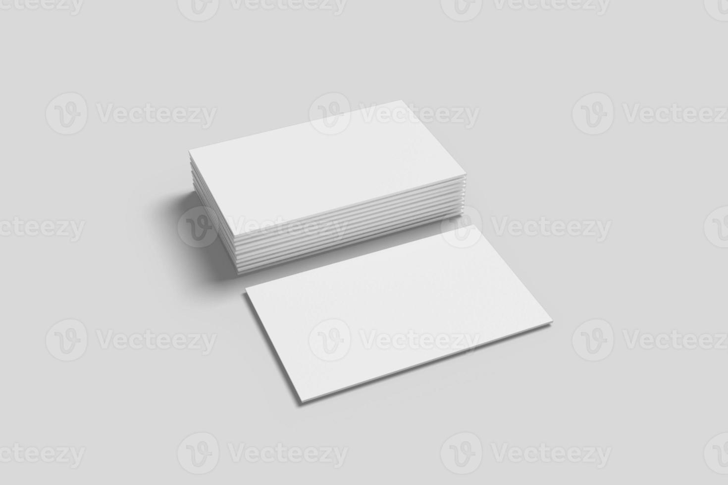 Realistic blank business card illustration for mockup. 3D Render. photo