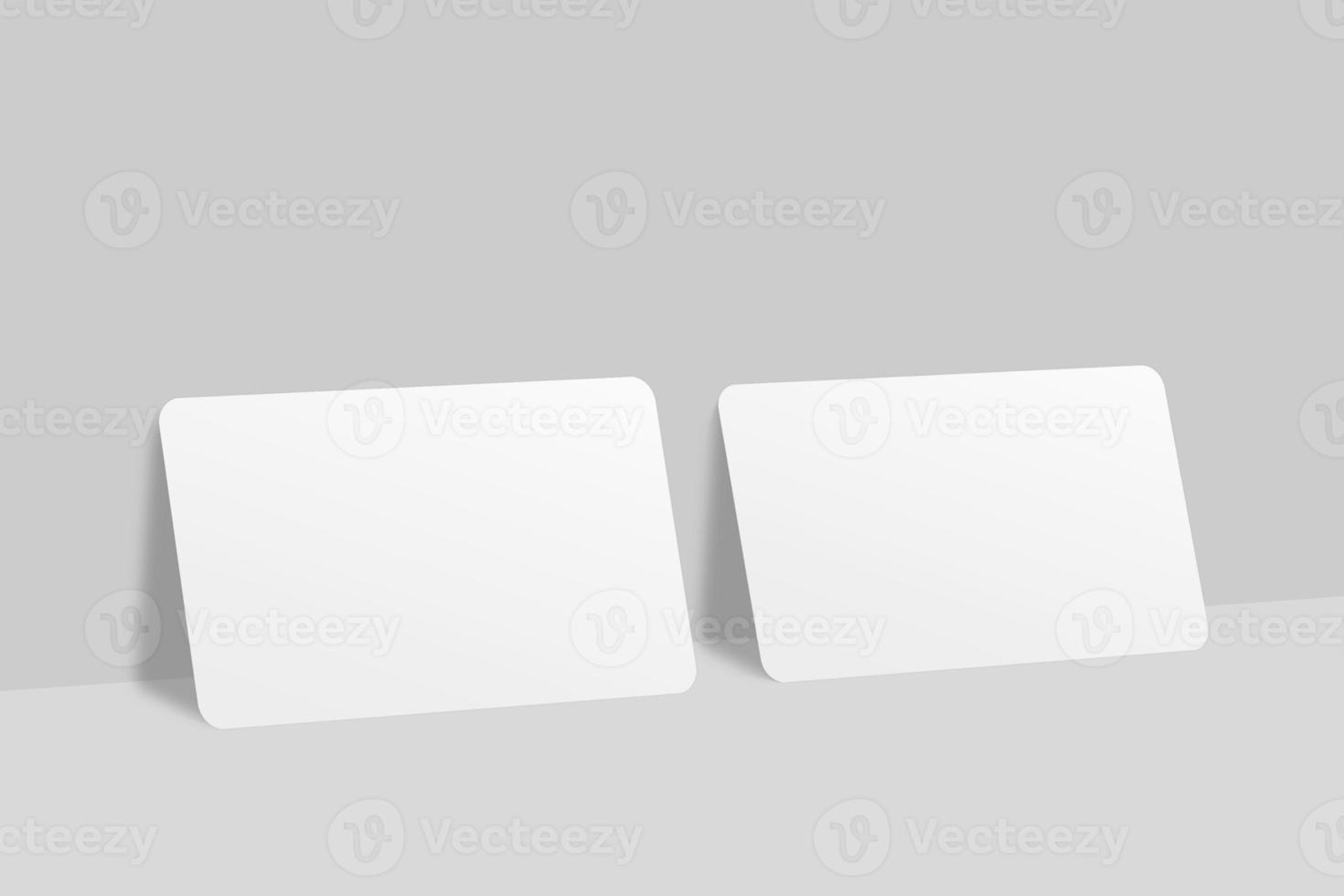 Realistic blank business card illustration for mockup. 3D Render. photo