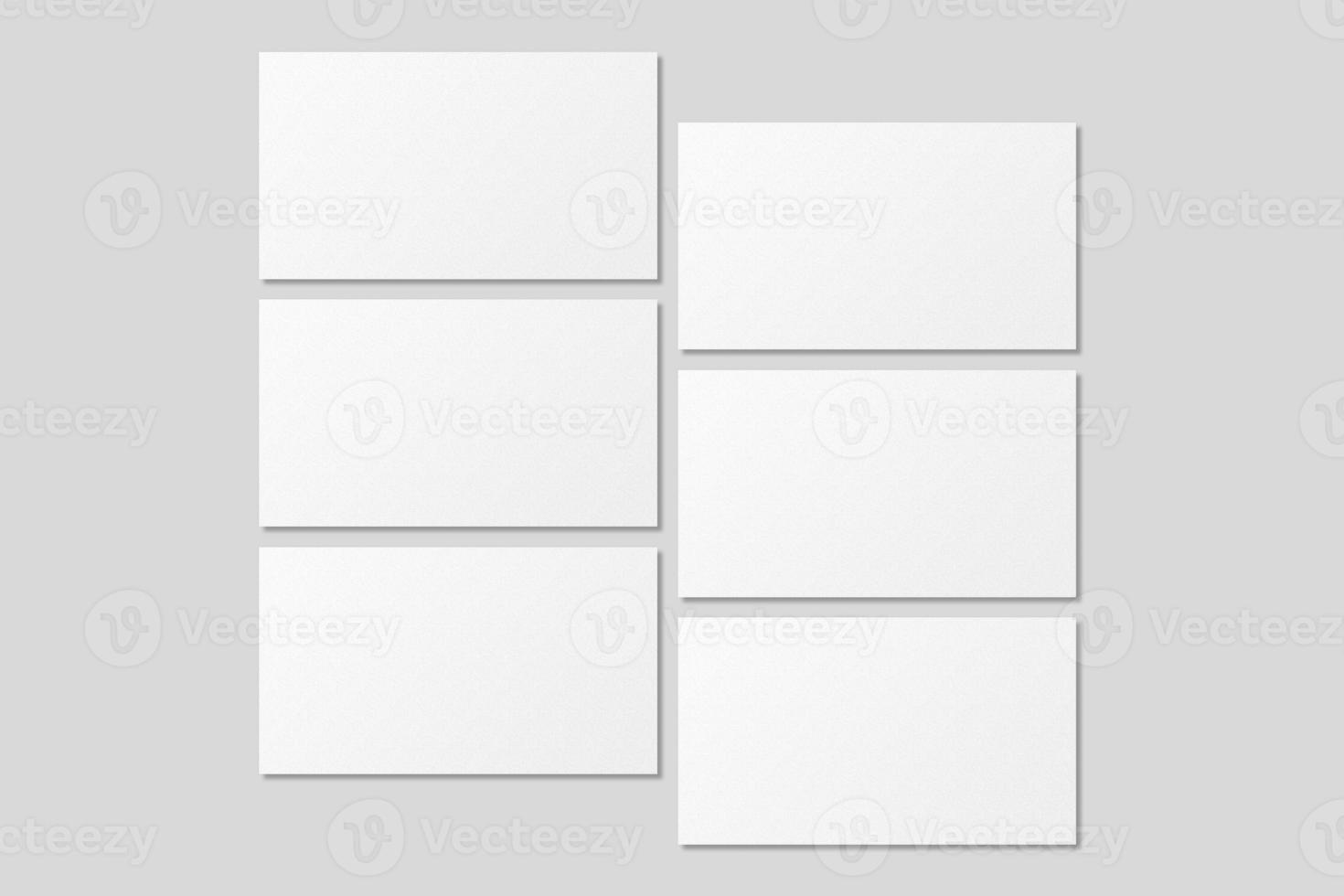 Realistic blank business card illustration for mockup. 3D Render. photo