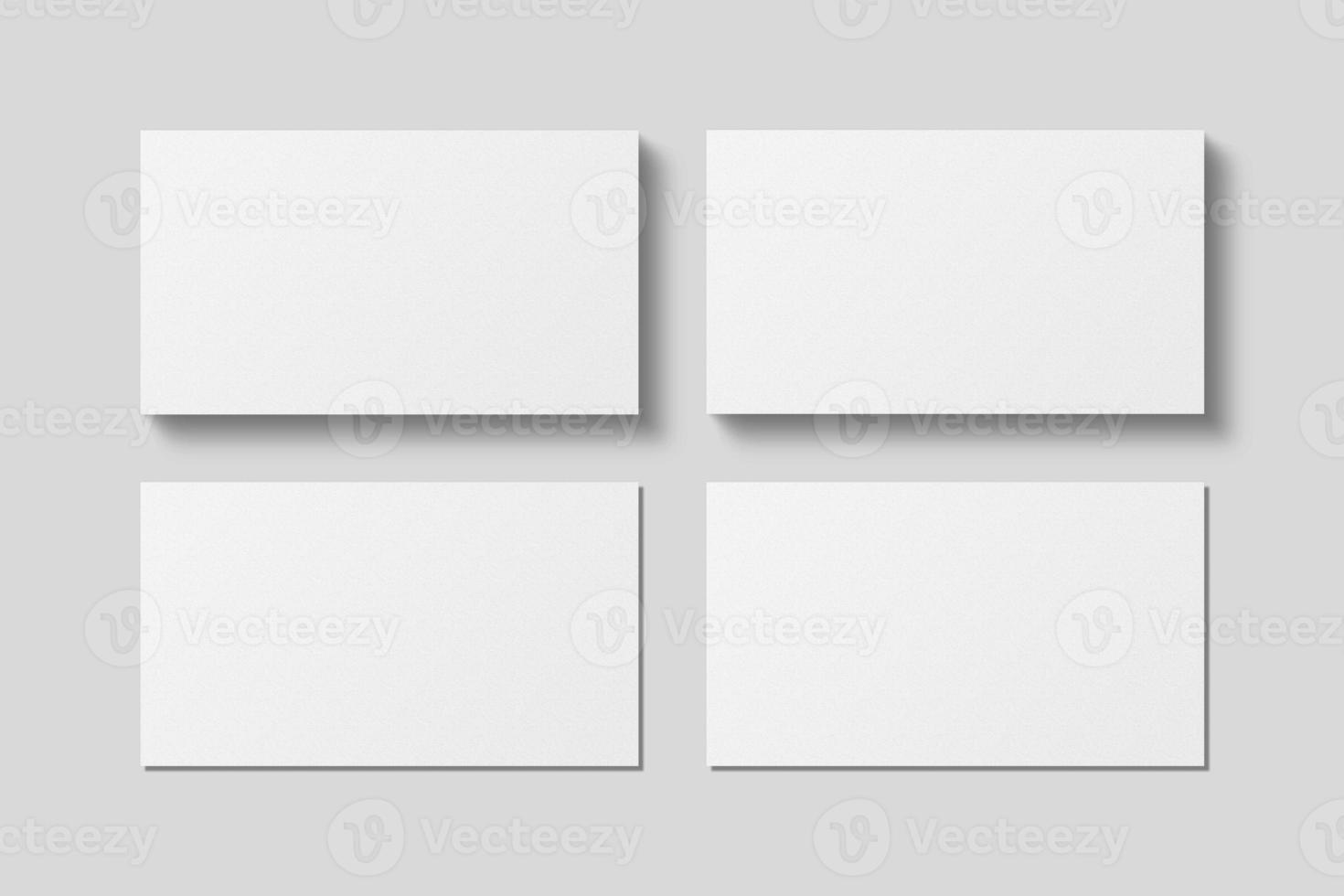 Realistic blank business card illustration for mockup. 3D Render. photo