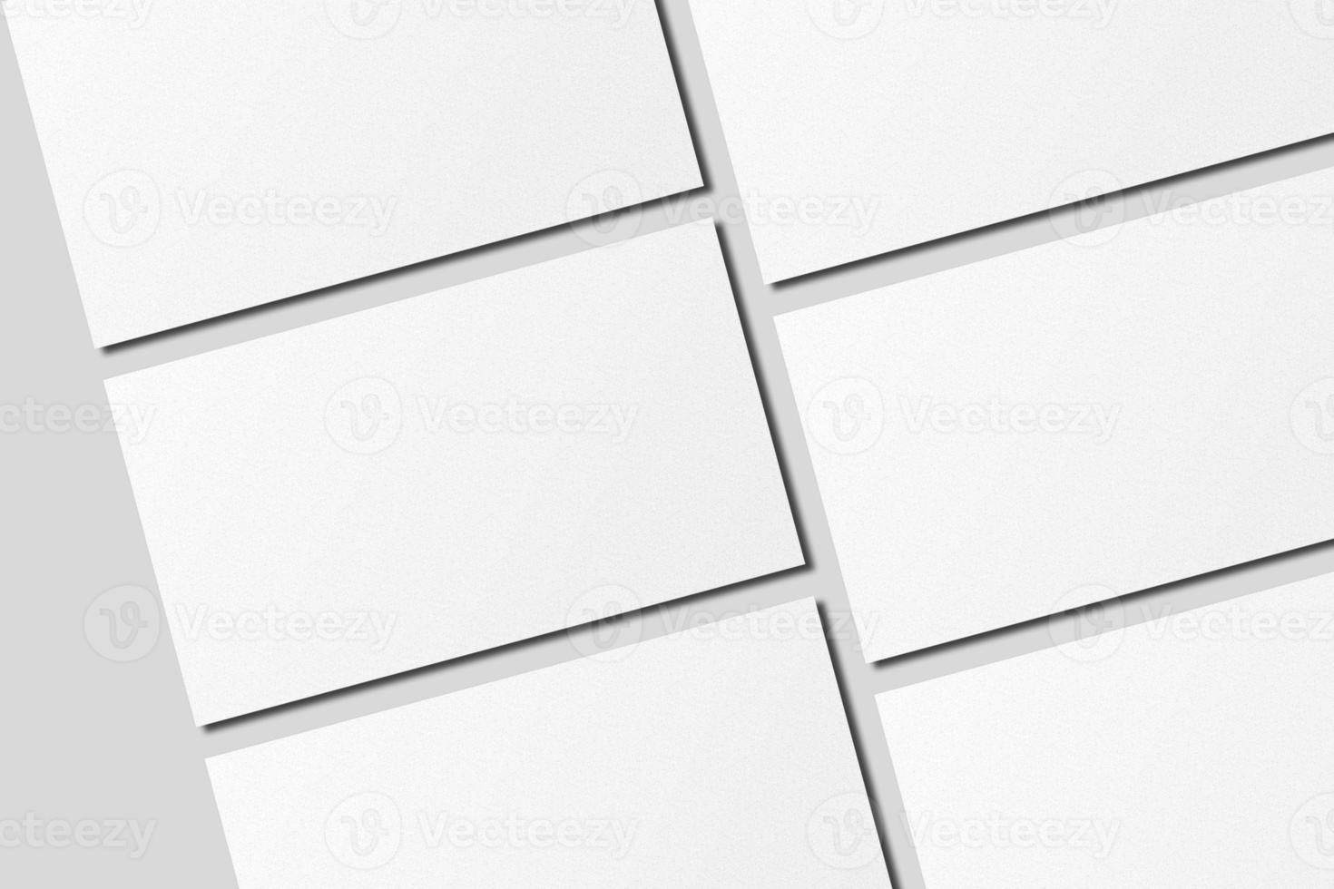 Realistic blank business card illustration for mockup. 3D Render. photo