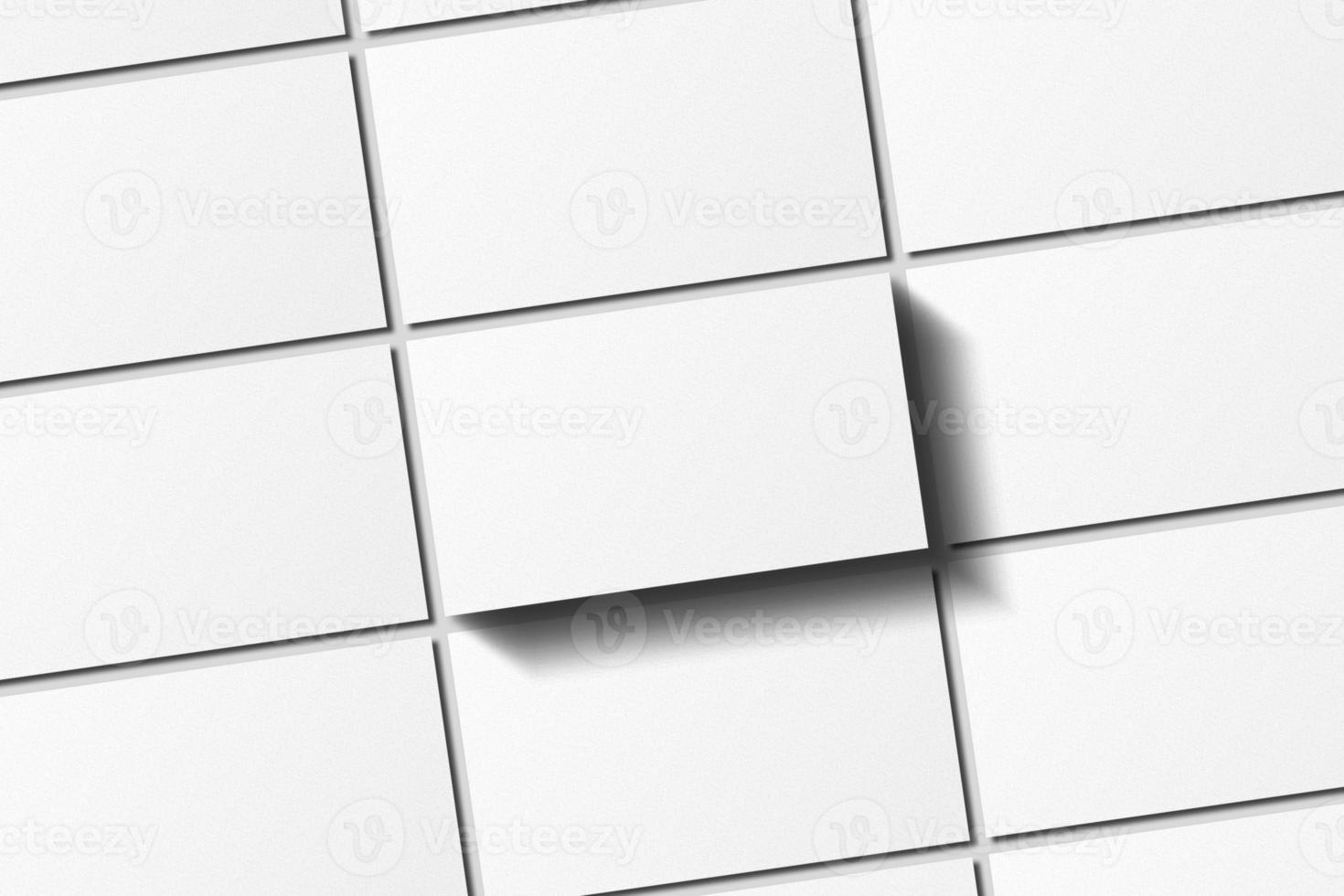 Realistic blank business card illustration for mockup. 3D Render. photo