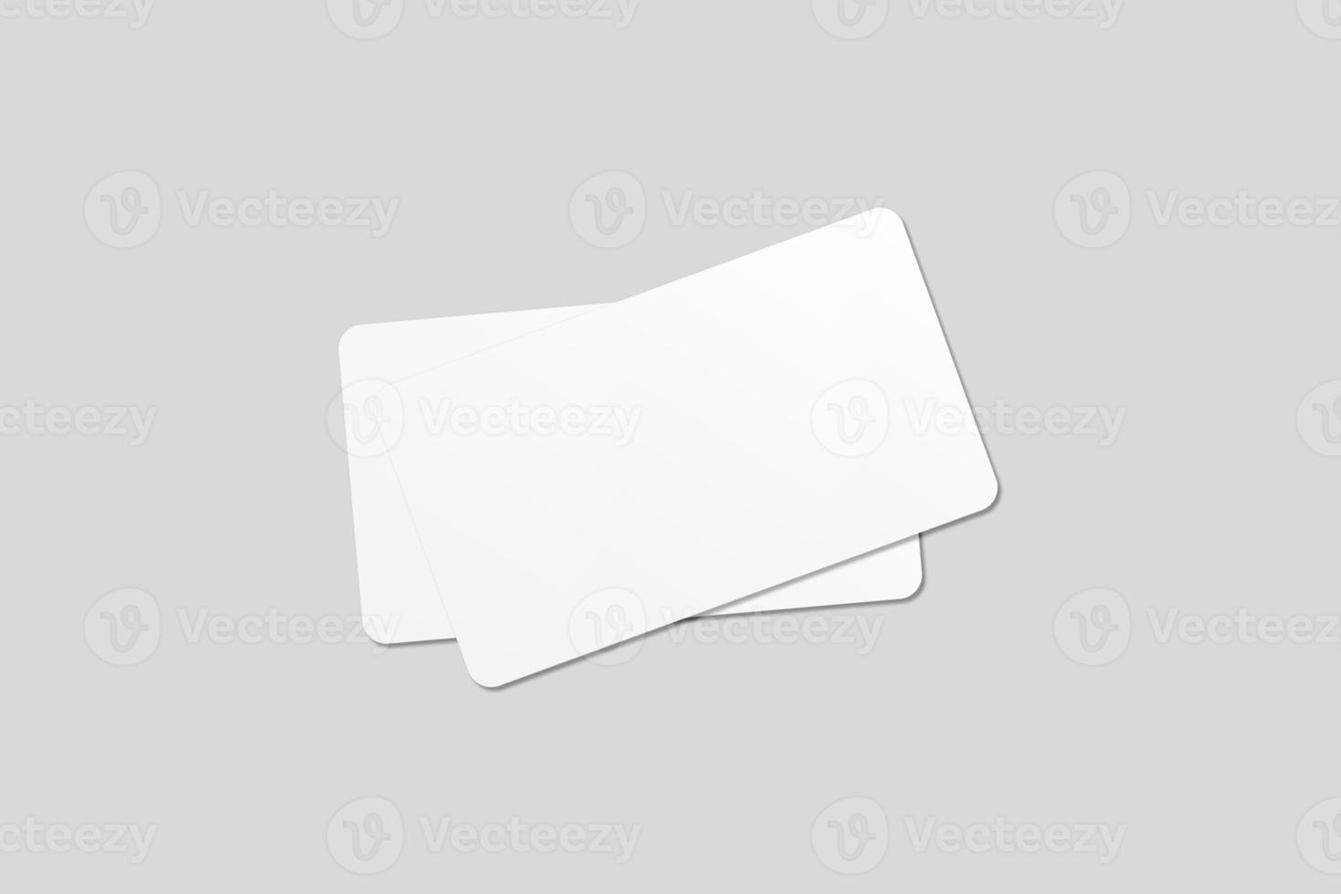 Realistic blank business card illustration for mockup. 3D Render. photo