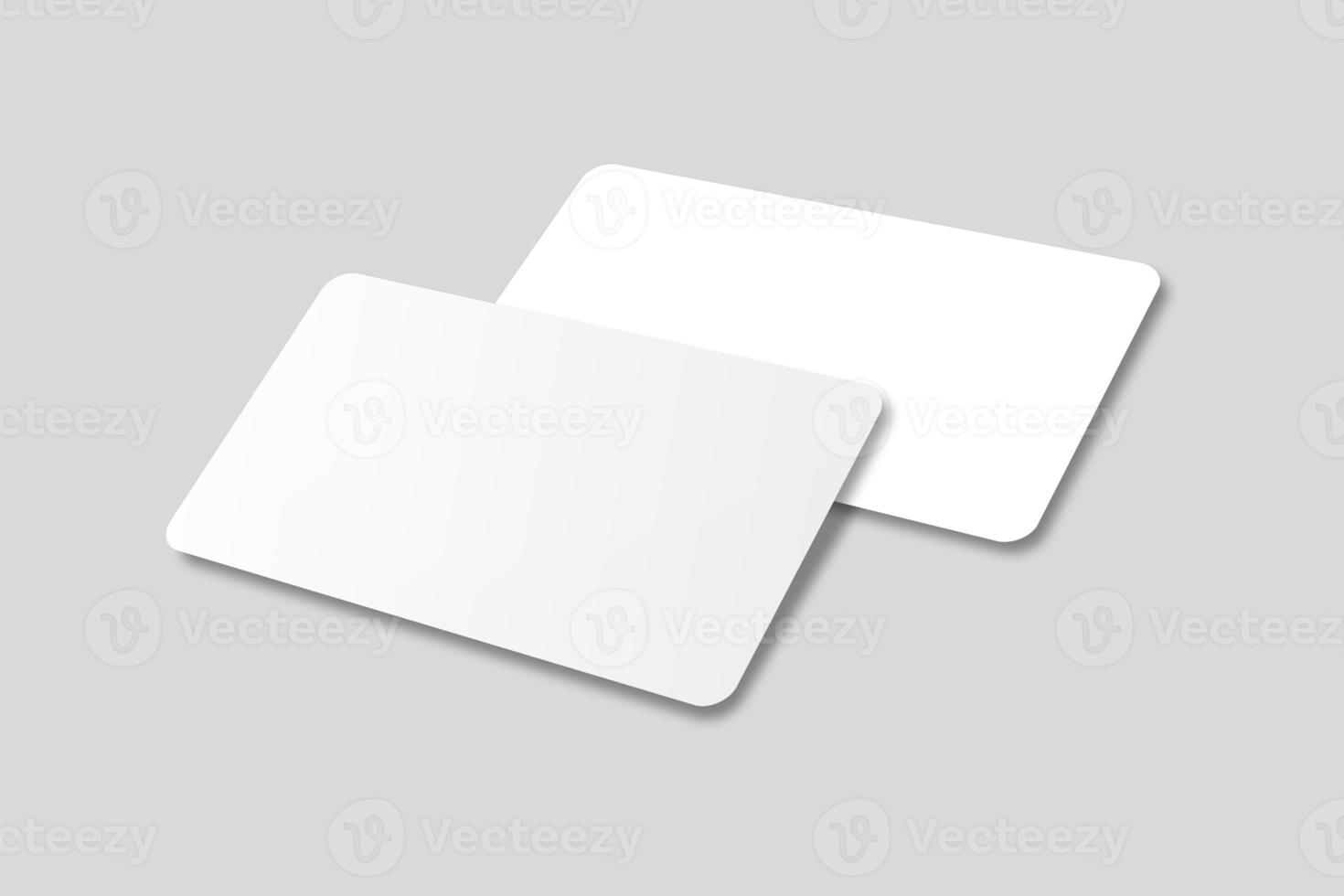 Realistic blank business card illustration for mockup. 3D Render. photo