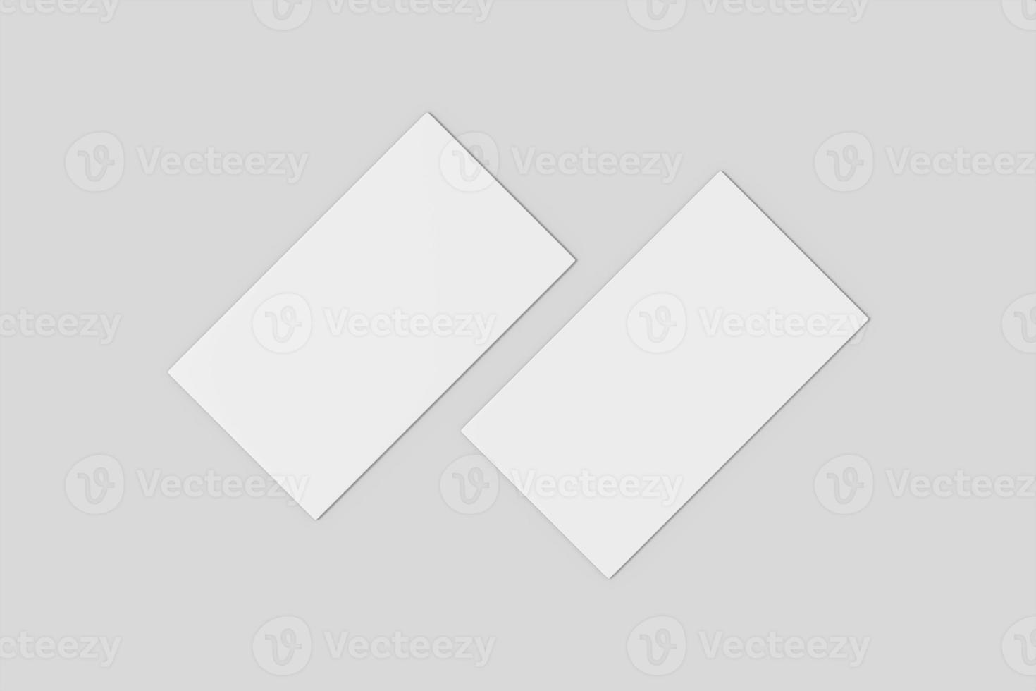 Realistic blank business card illustration for mockup. 3D Render. photo