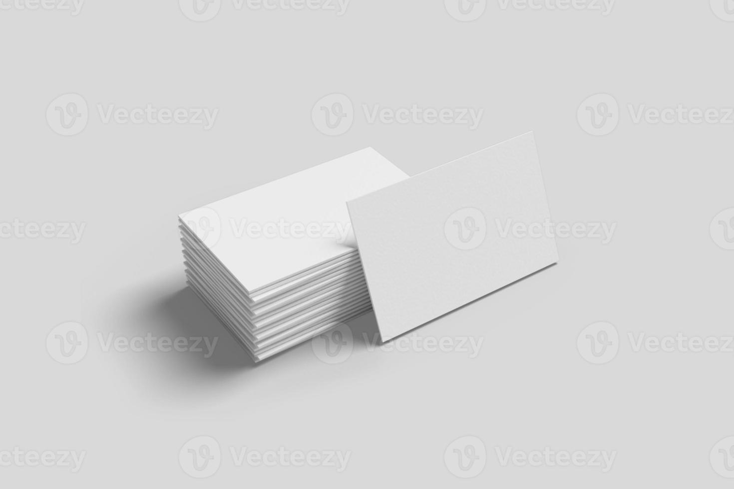 Realistic blank business card illustration for mockup. 3D Render. photo