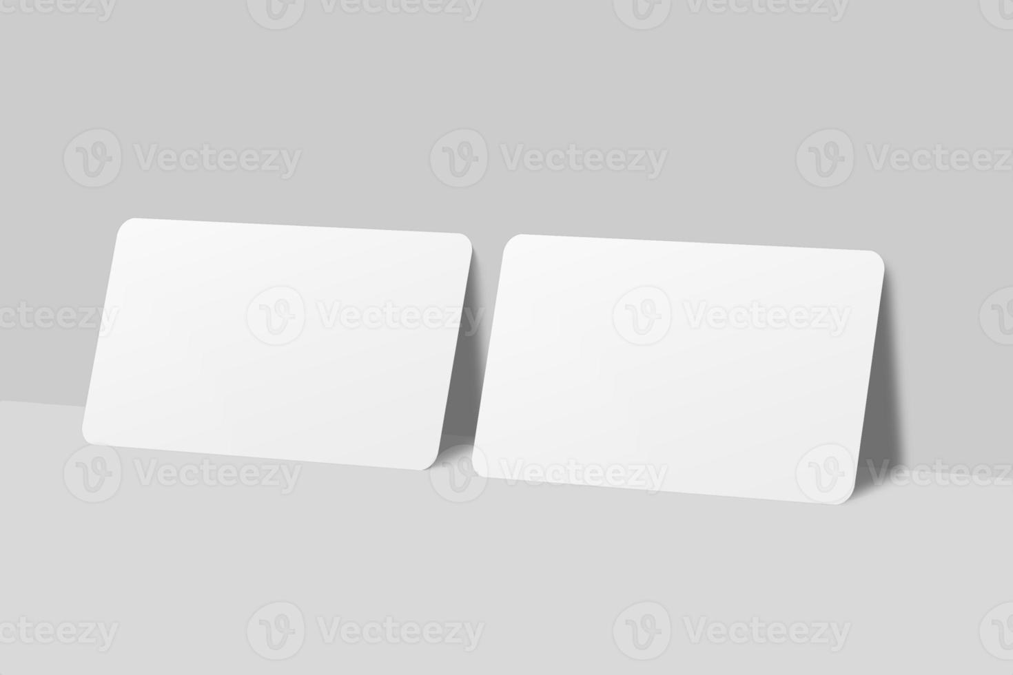Realistic blank business card illustration for mockup. 3D Render. photo