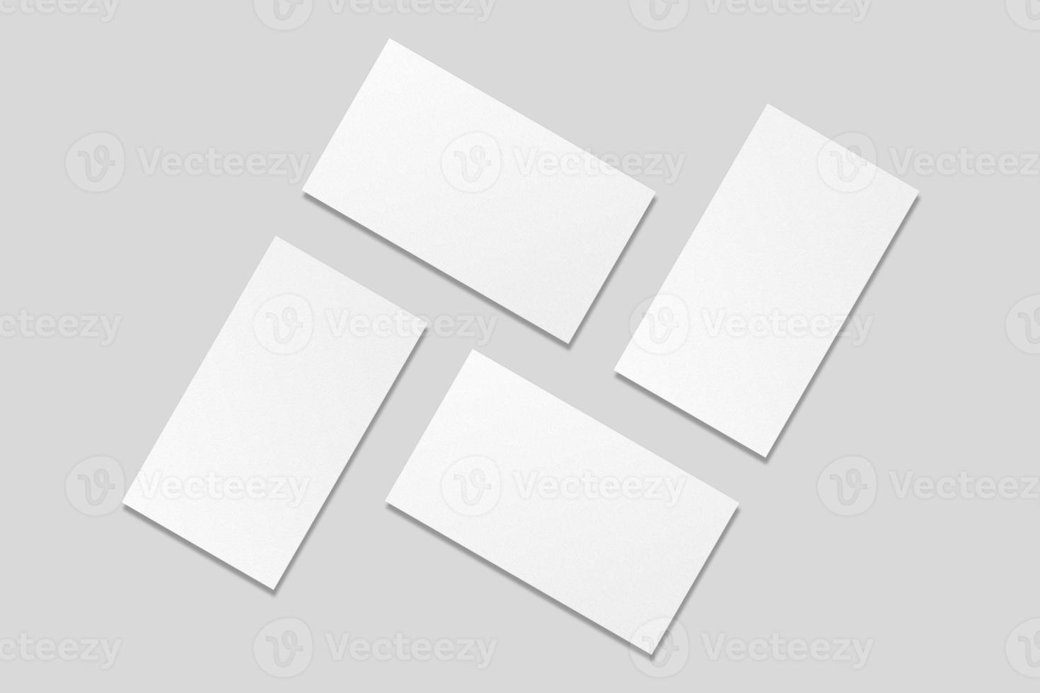 Realistic blank business card illustration for mockup. 3D Render. photo