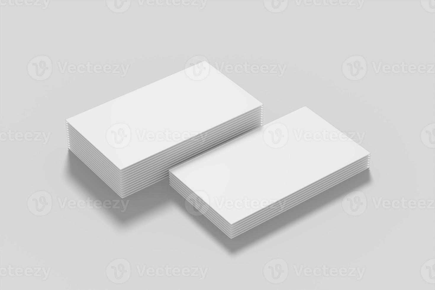 Realistic blank business card illustration for mockup. 3D Render. photo