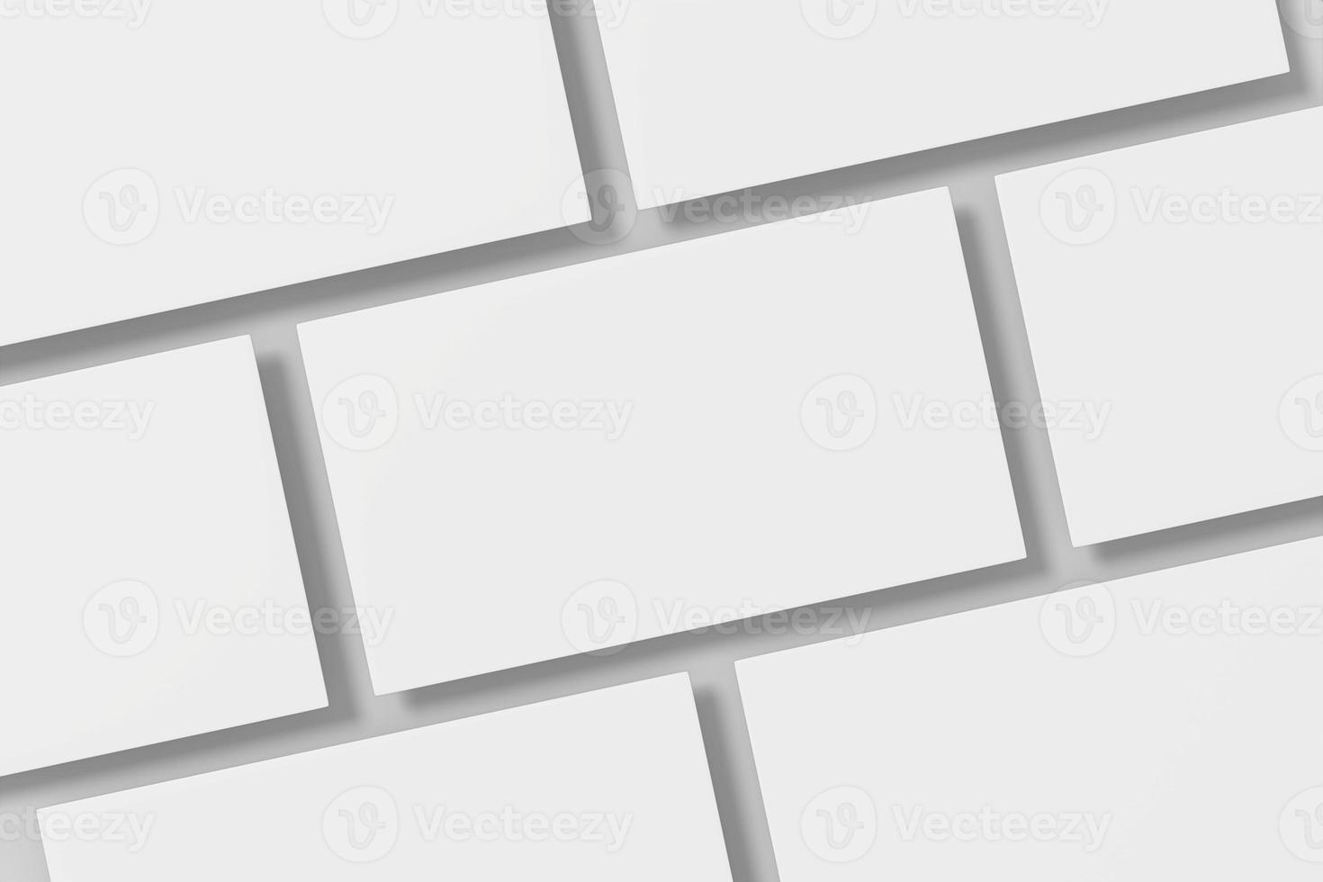 Realistic blank business card illustration for mockup. 3D Render. photo