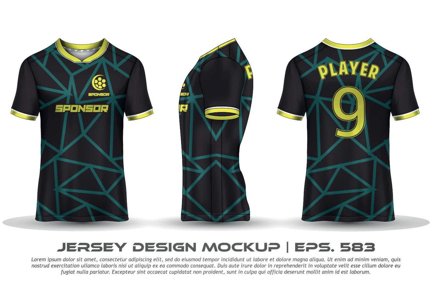 Jersey design sublimation t shirt Premium geometric pattern Incredible Vector collection for Soccer football racing cycling gaming motocross sports