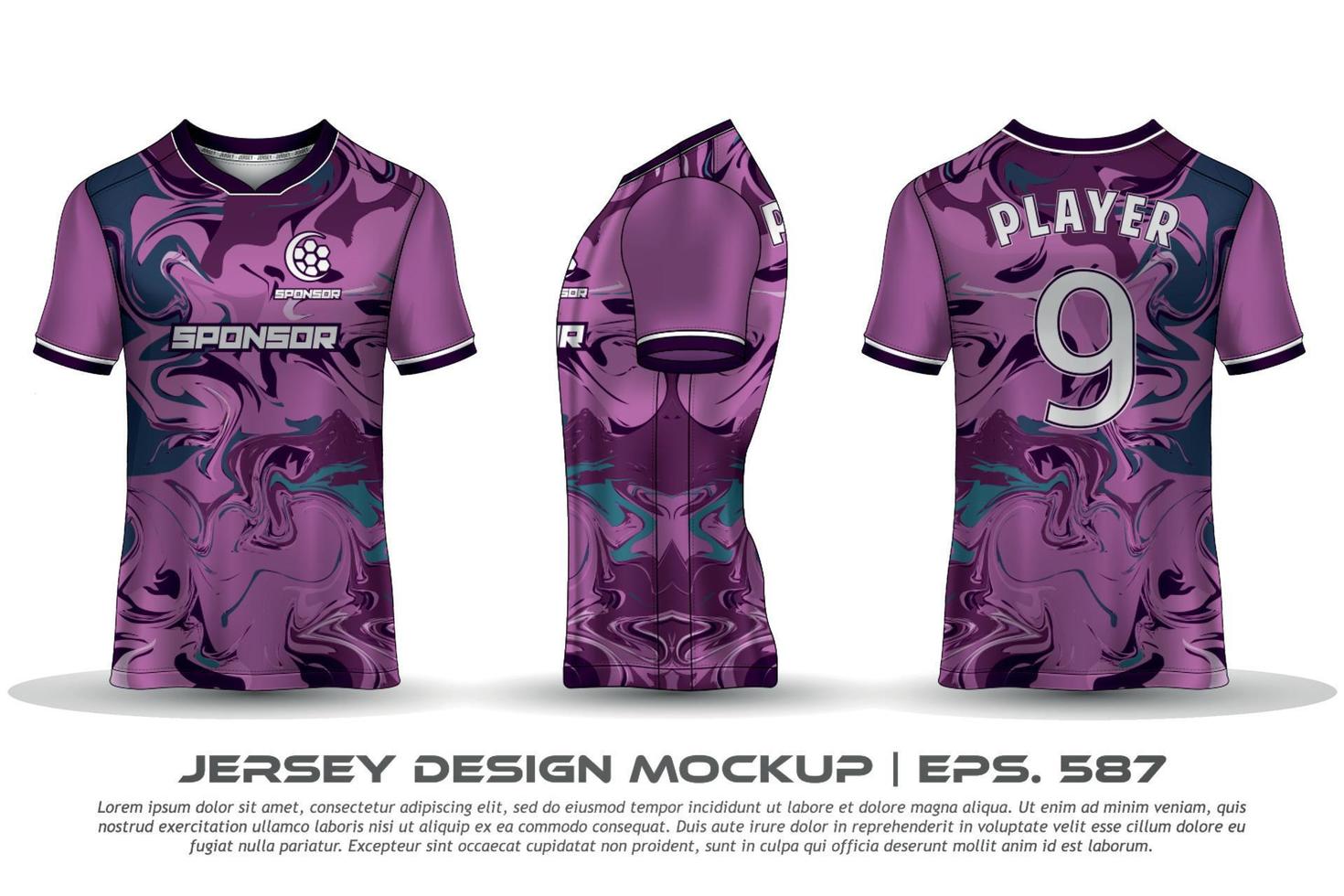 Jersey design sublimation t shirt Premium geometric pattern Incredible Vector collection for Soccer football racing cycling gaming motocross sports