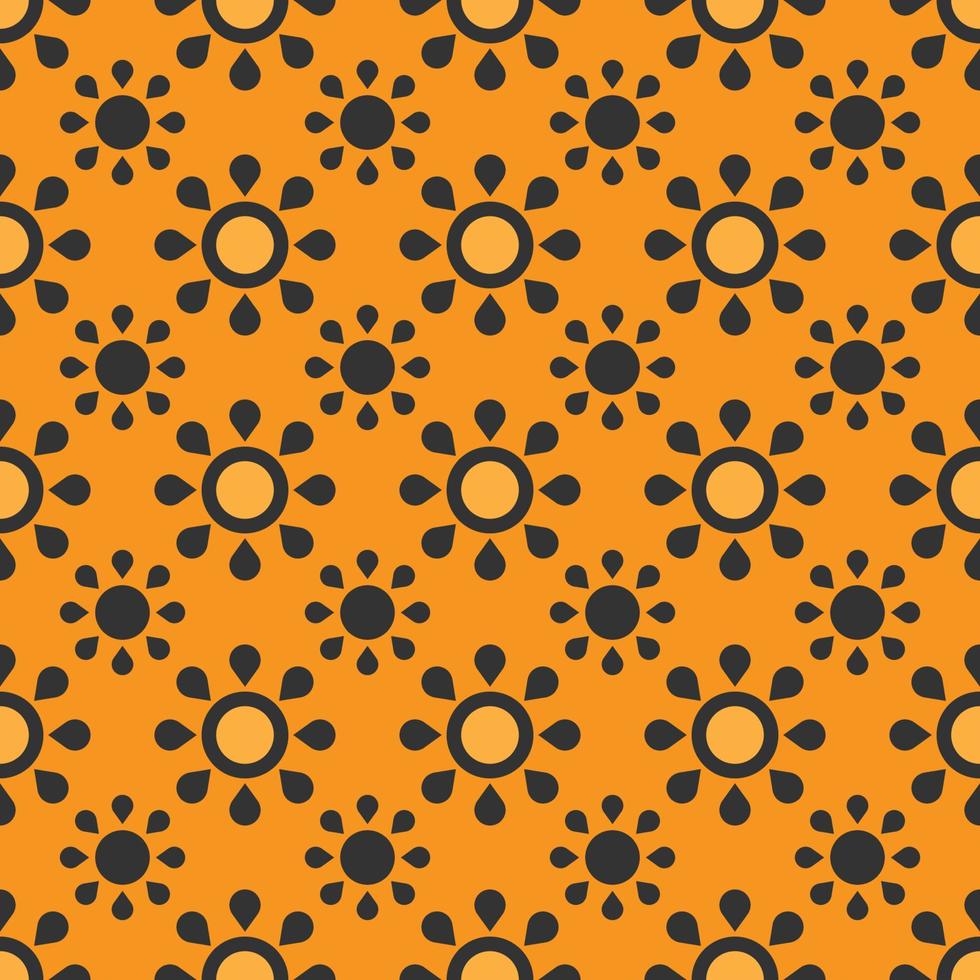 geometric sun textures seamless pattern vector