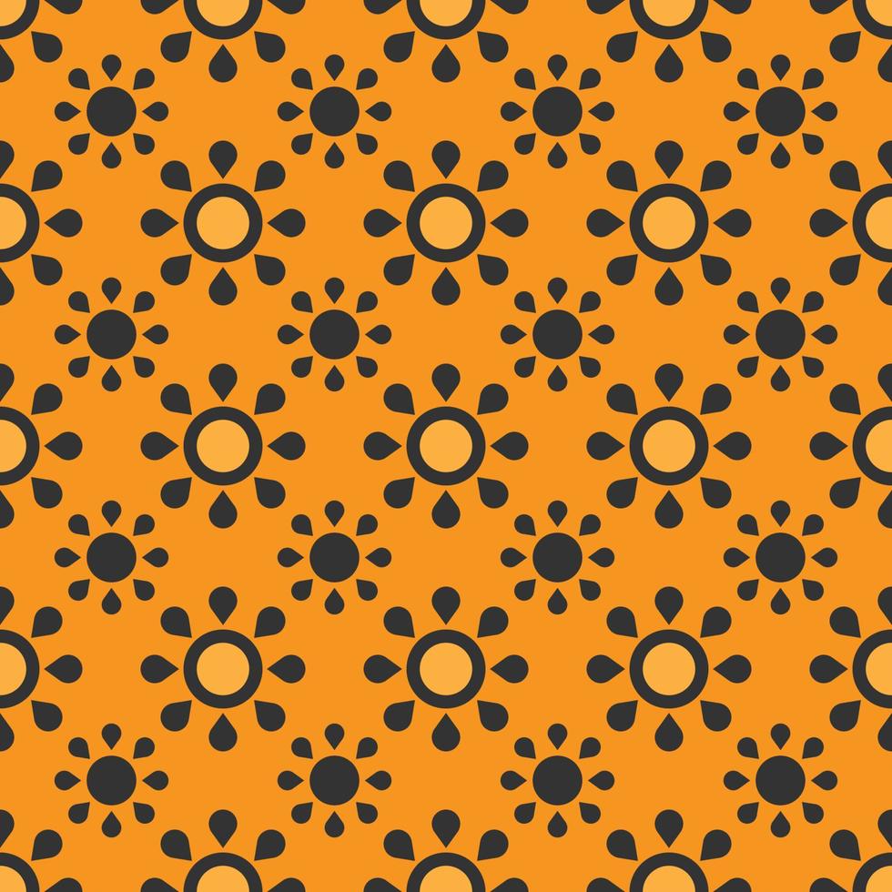 geometric sun textures seamless pattern vector