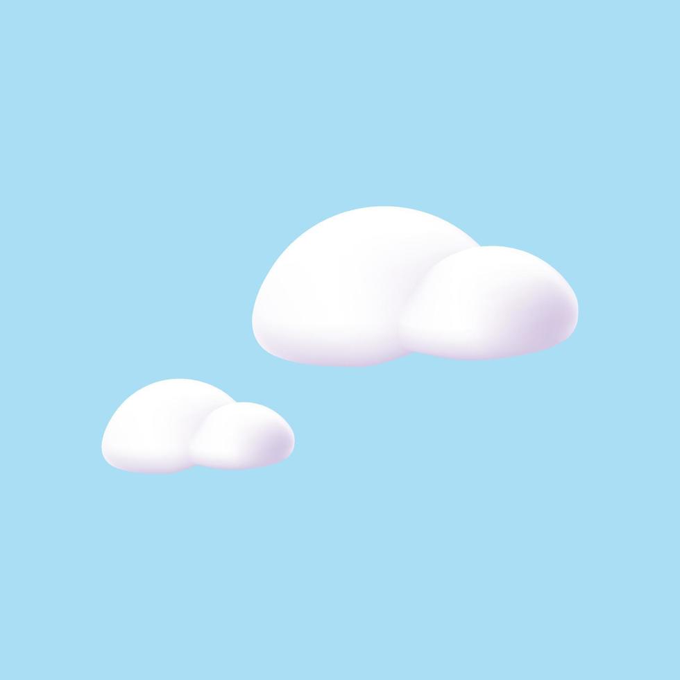 3d cloud vector illustration design